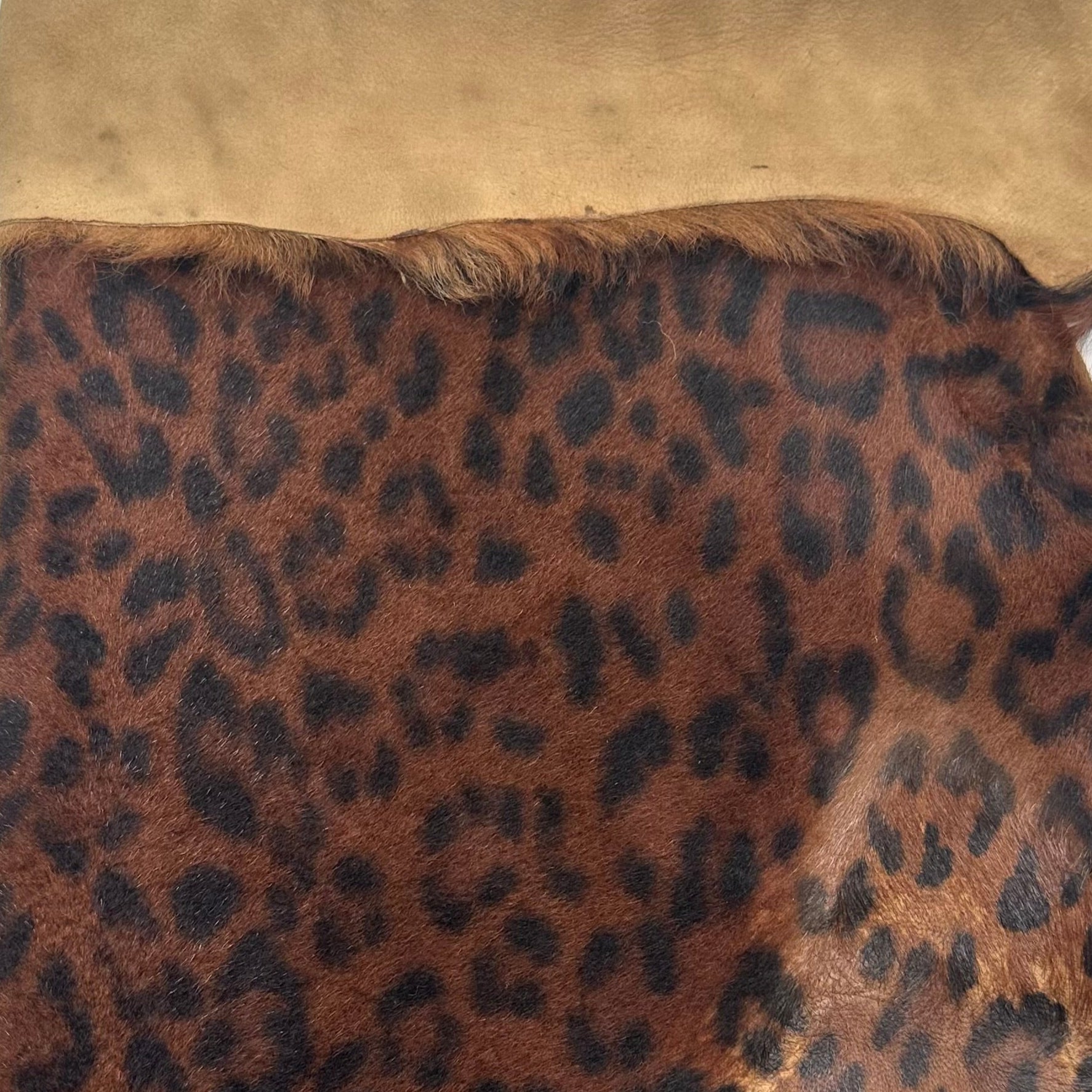 Leopard Print Merino Shearling - Tone on Tone Back