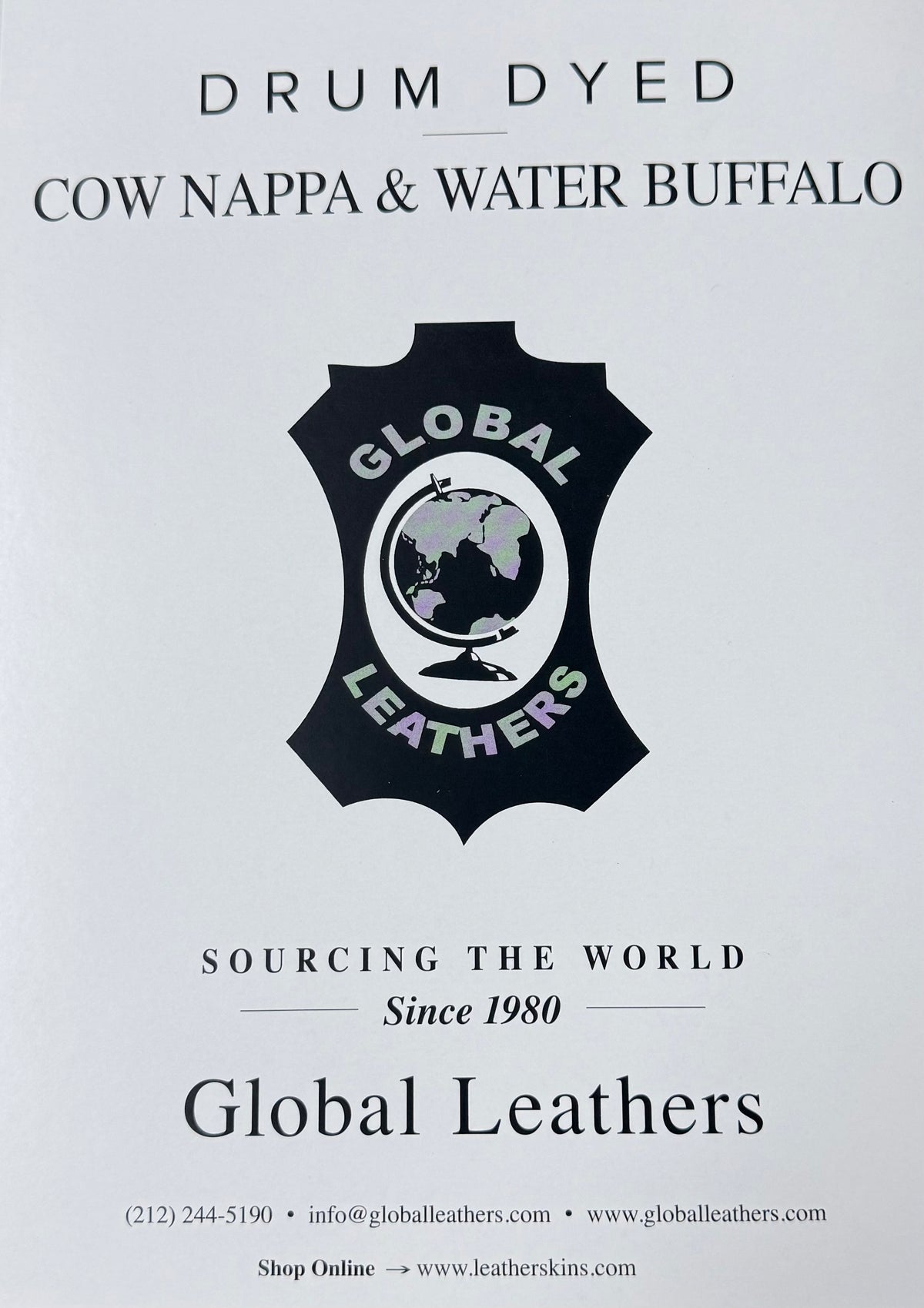 Drum Dyed Cow Nappa & Water Buffalo Swatch Book