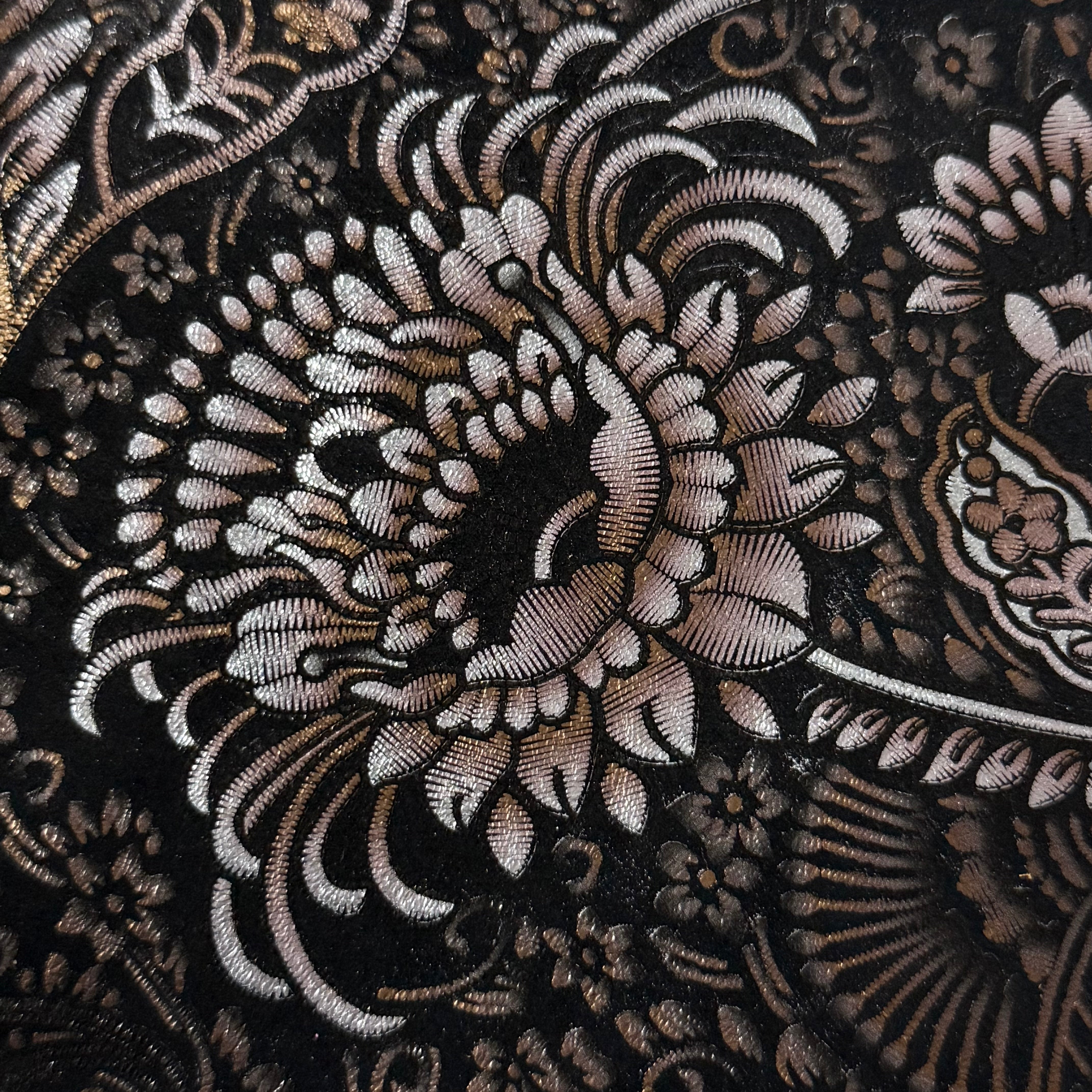 Floral Jacquard Nubuck Cow, 3 oz - 4 Colors