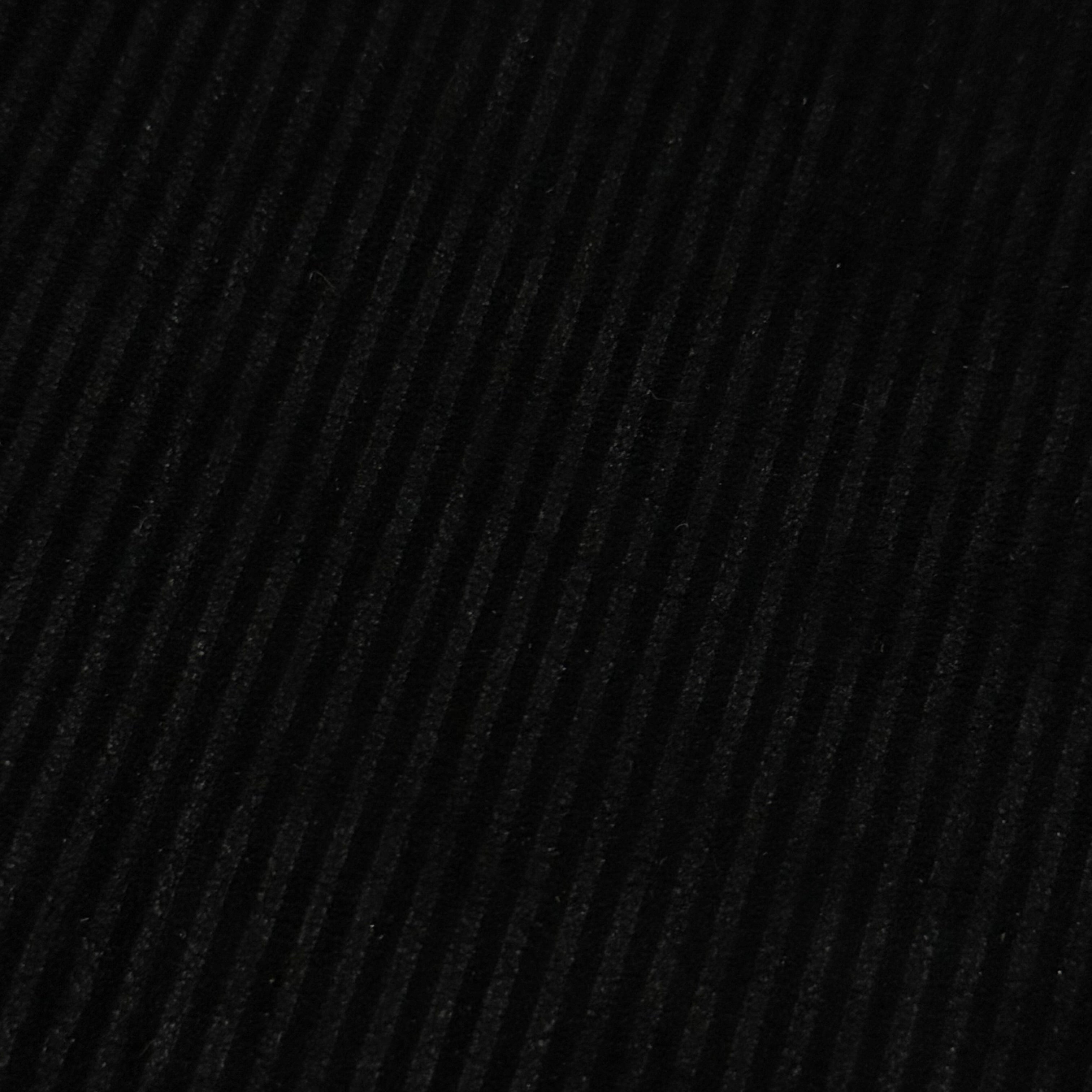 Black corduroy Metis lamb suede leather with ribbed texture.