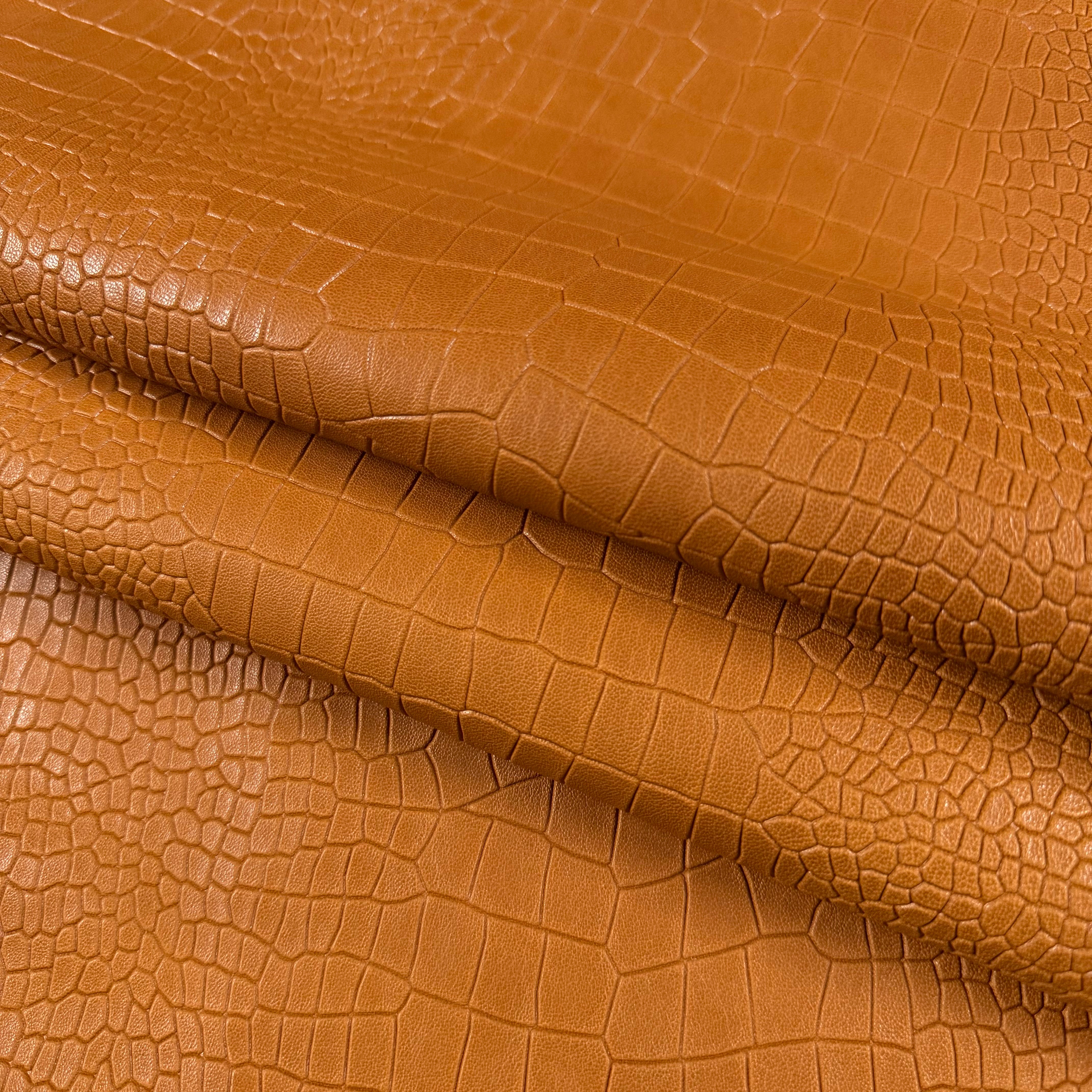 Alligator Style Croc Embossed Veg Tan Lambskin, 2.5 oz | 7 Colors