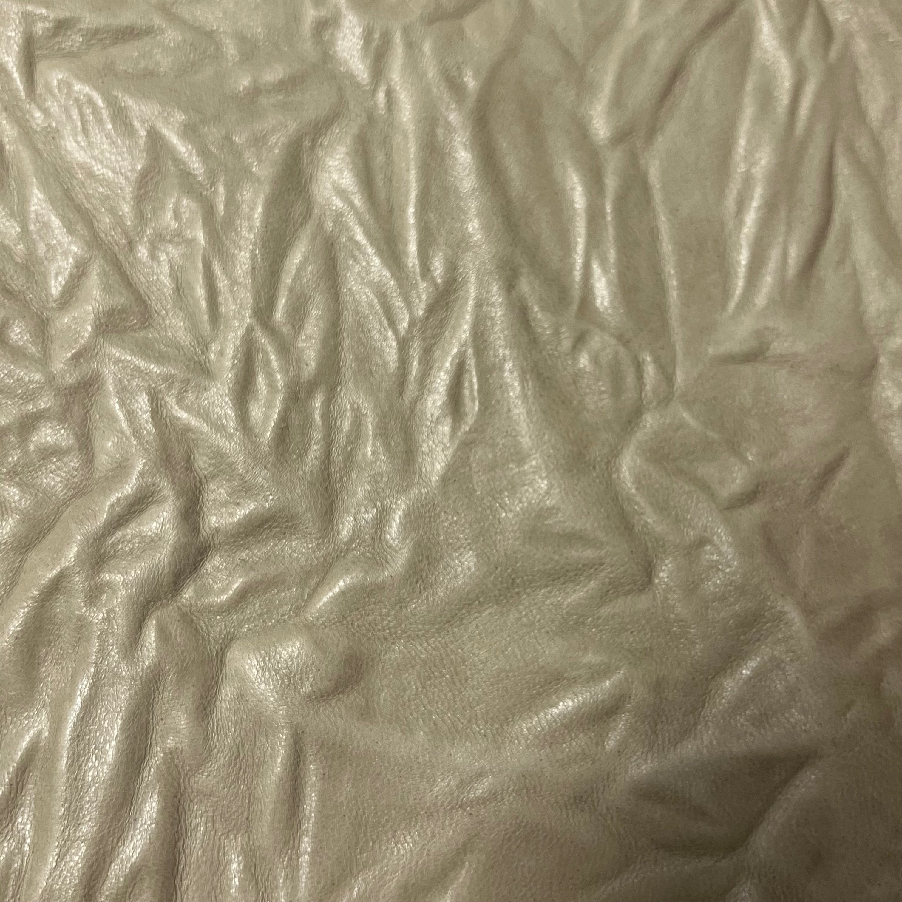 Crinkle Textured Lamb Nappa, 2 oz - Light Taupe and Black