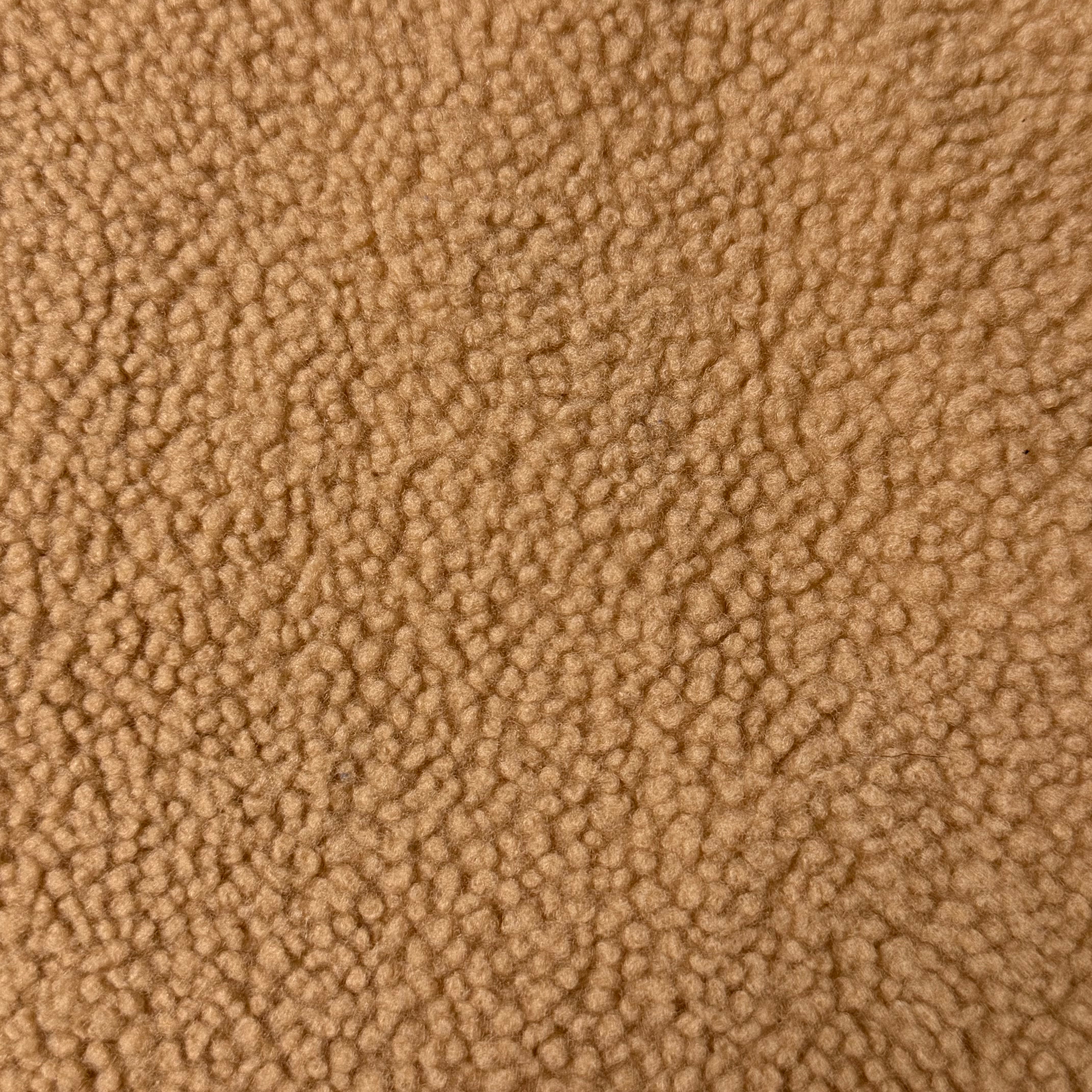 Curly Merino Shearling, Suede Back - Pecan & Gray