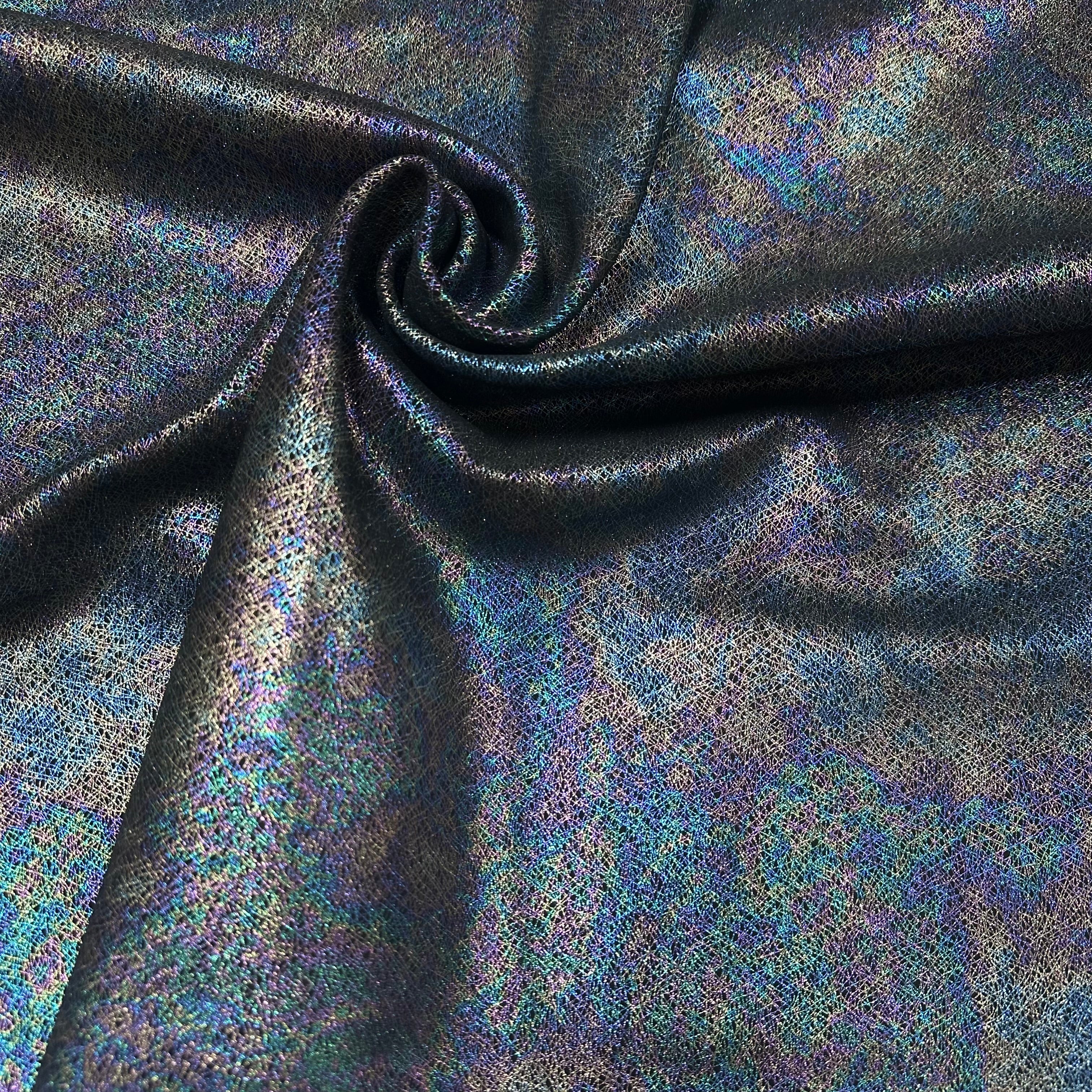 Metallic Foil Calf Suede, 3 oz