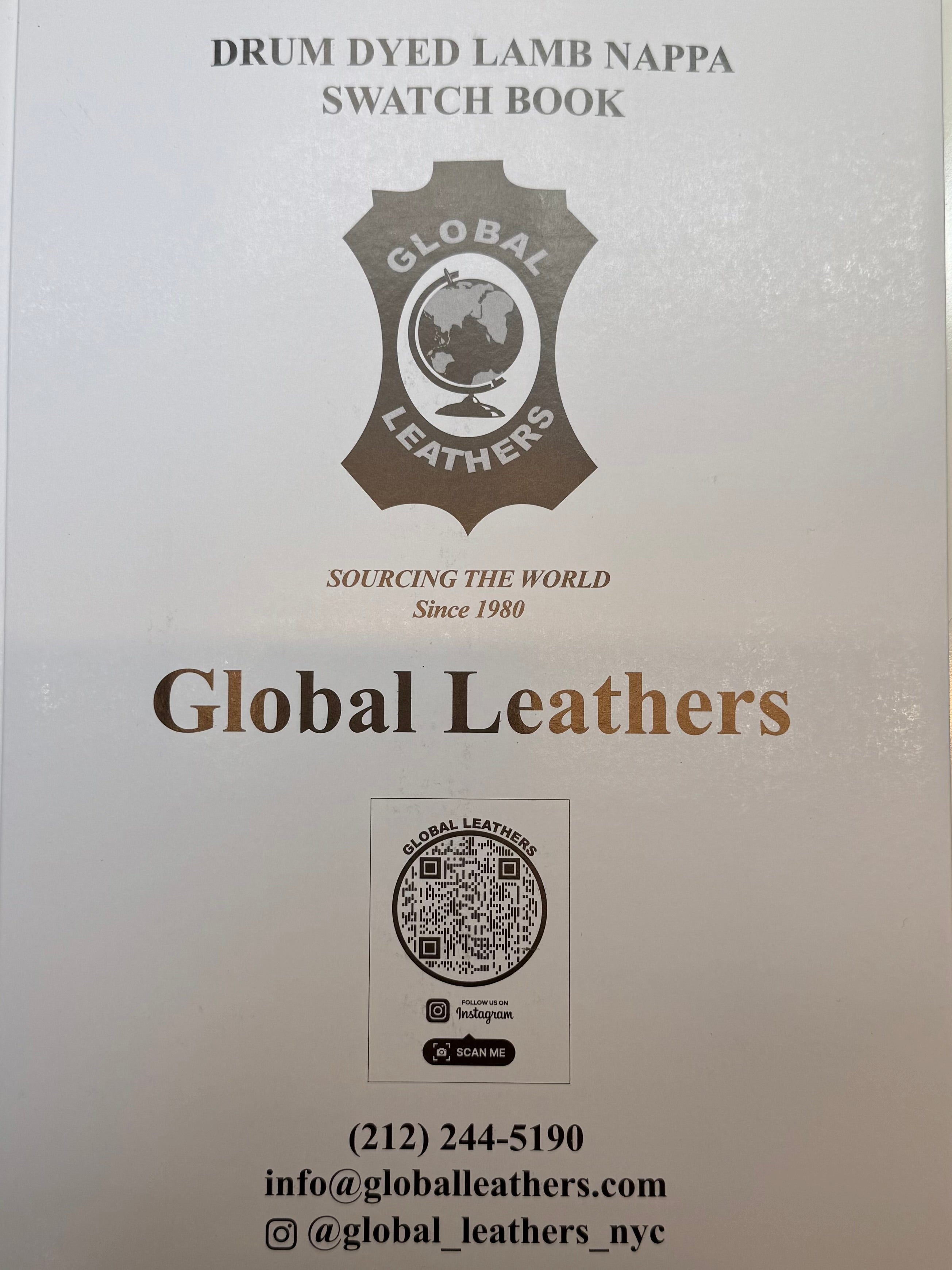 Drum Dyed Lamb Nappa Swatch Book