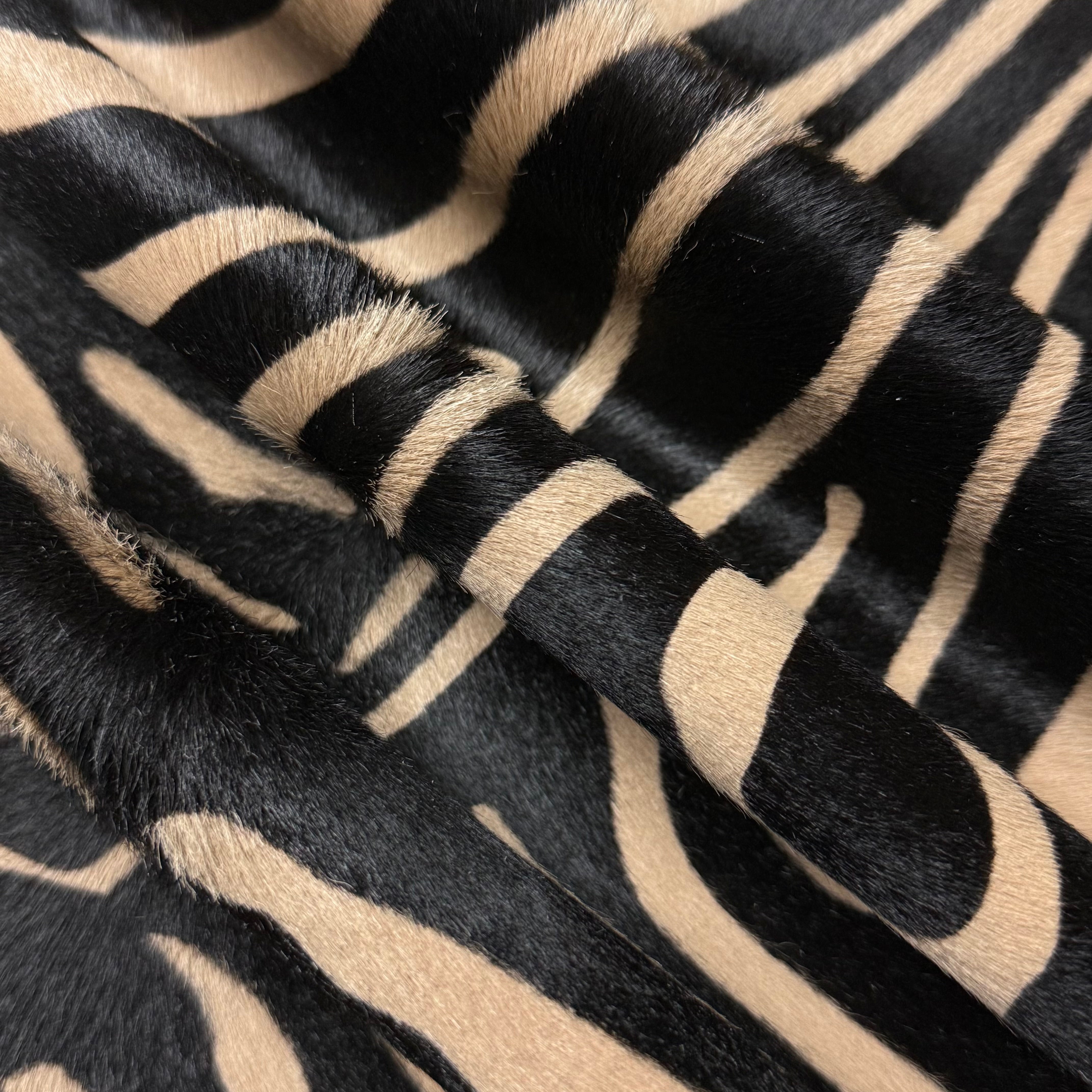 Zebra Cavallino Hair-On Calfskin, 2 oz - 2 Colors
