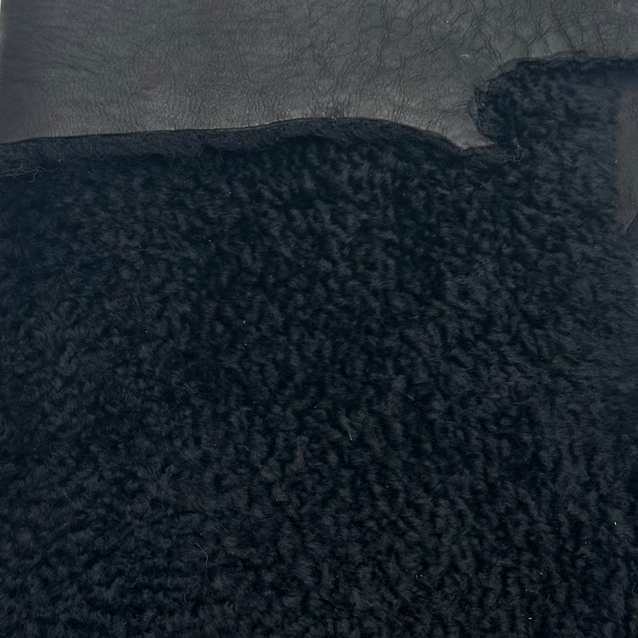 Slink Lambskin Shearling - Black, Nappa Matched Back