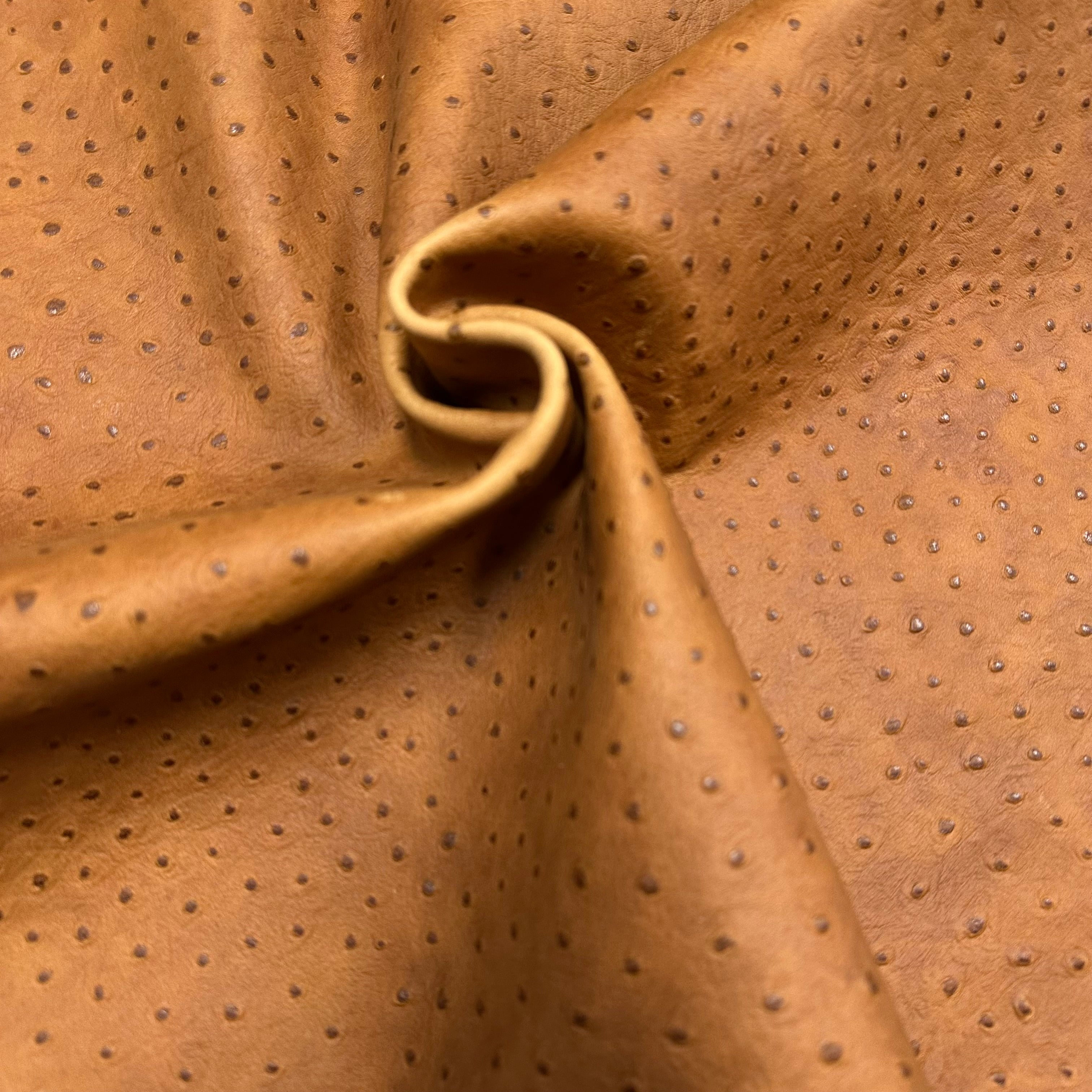 Artigiano Del Cuoio (ADC) Ostrich-Embossed, 2-3 oz | Tan