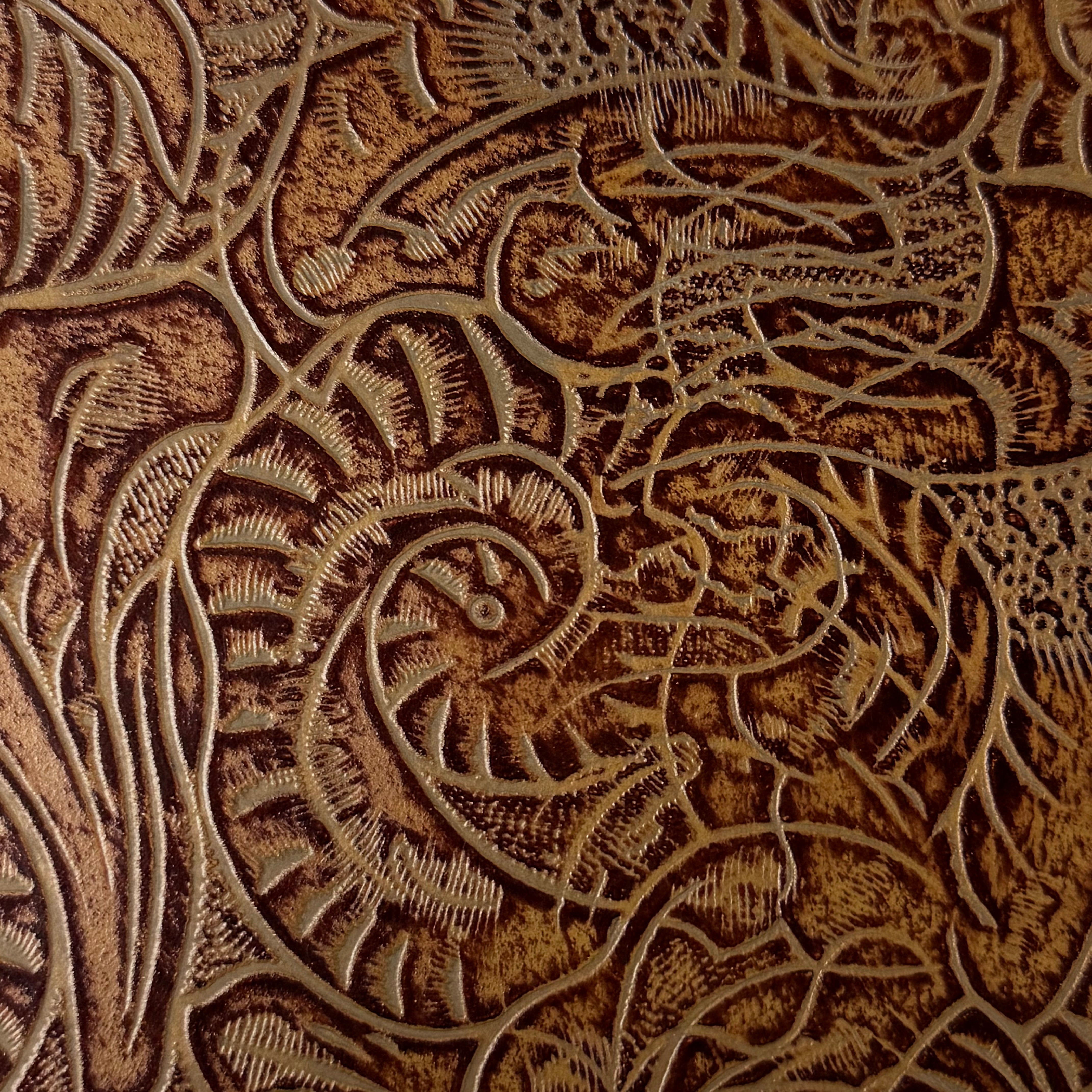 Hand-Stained Floral Embossed Cow, 3 oz | 10+ Colors