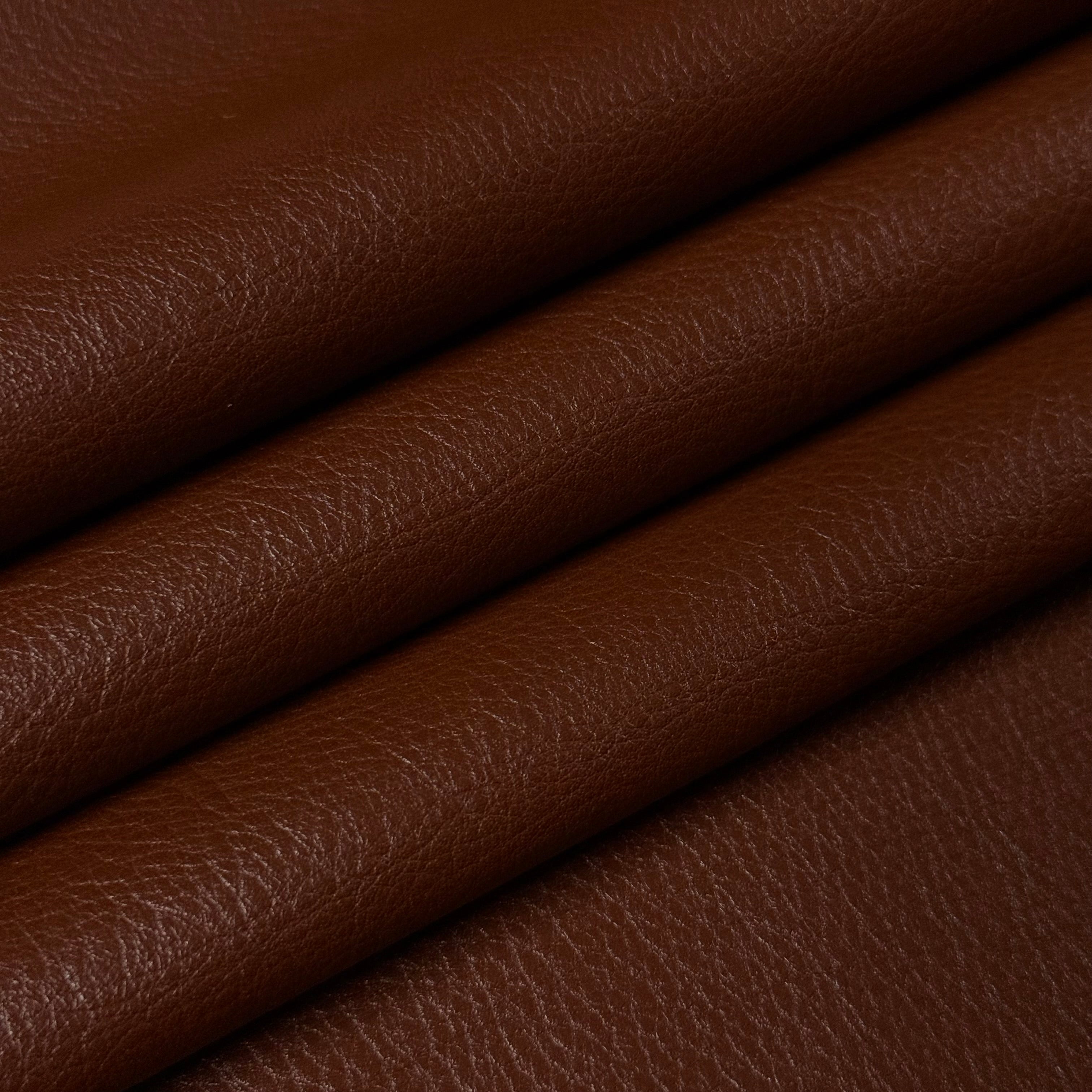 Garment Weight Full Grain Cowhide, 2.5 oz | Black & Cognac