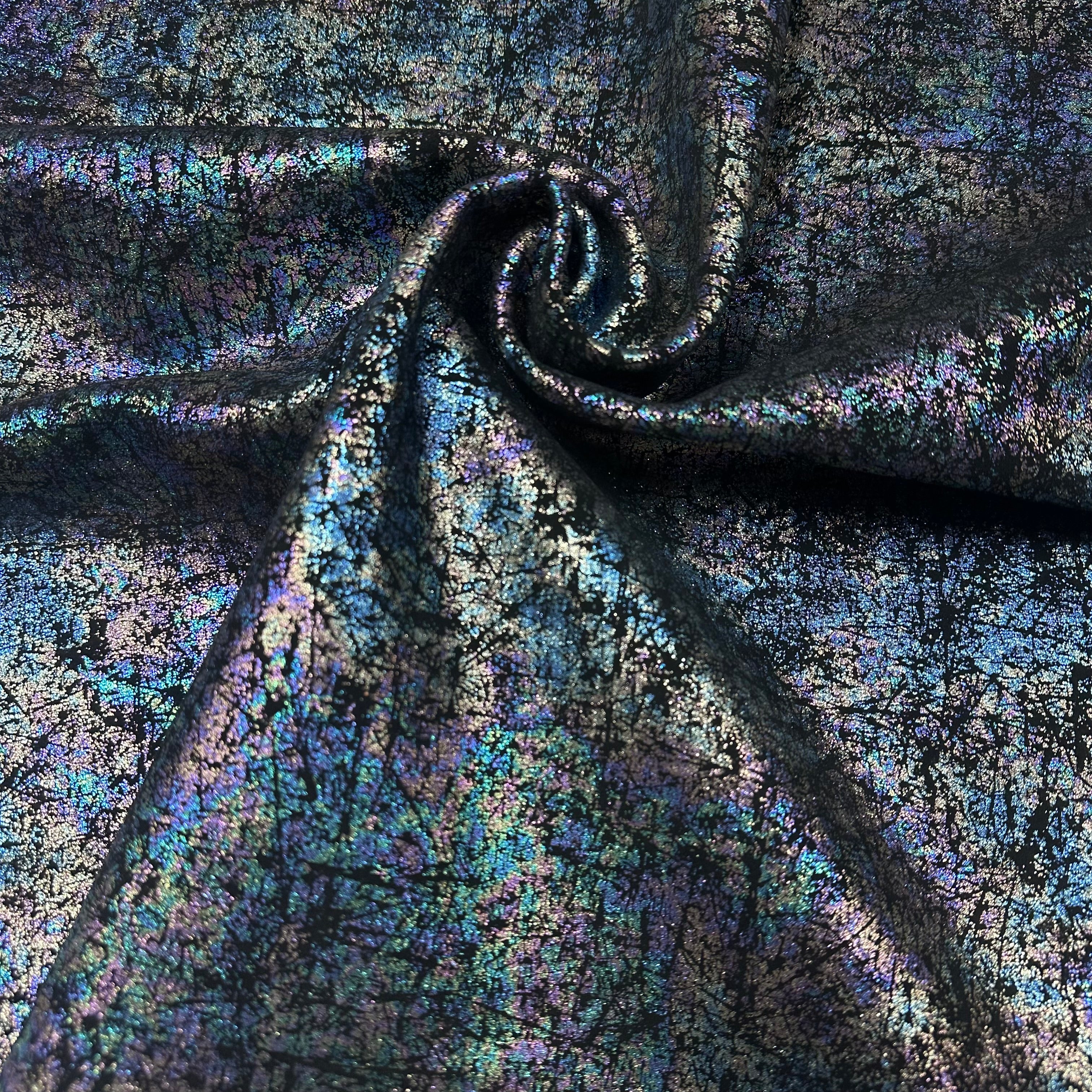 Metallic Foil Calf Suede, 3 oz