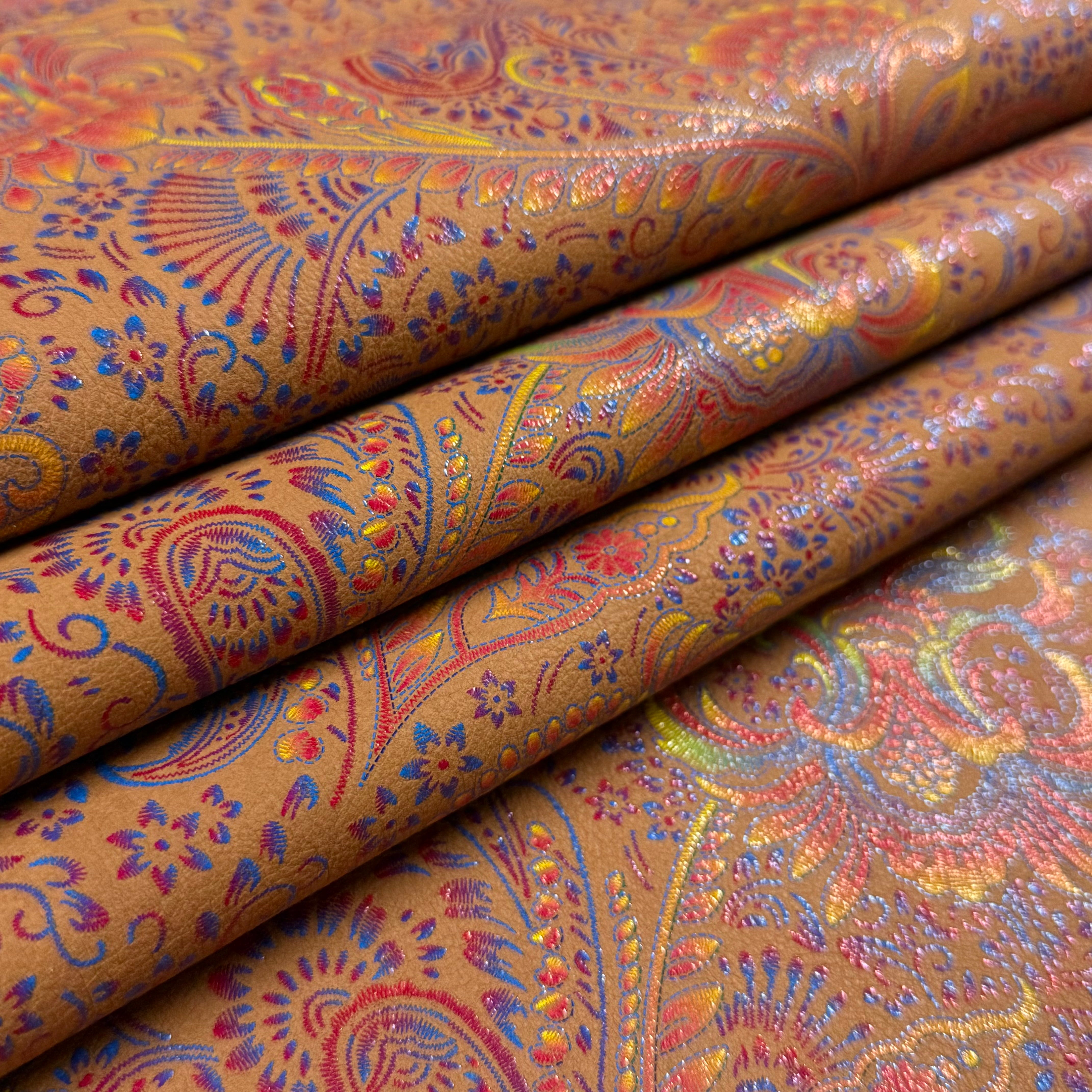 Floral Jacquard Nubuck Cow, 3 oz - 4 Colors