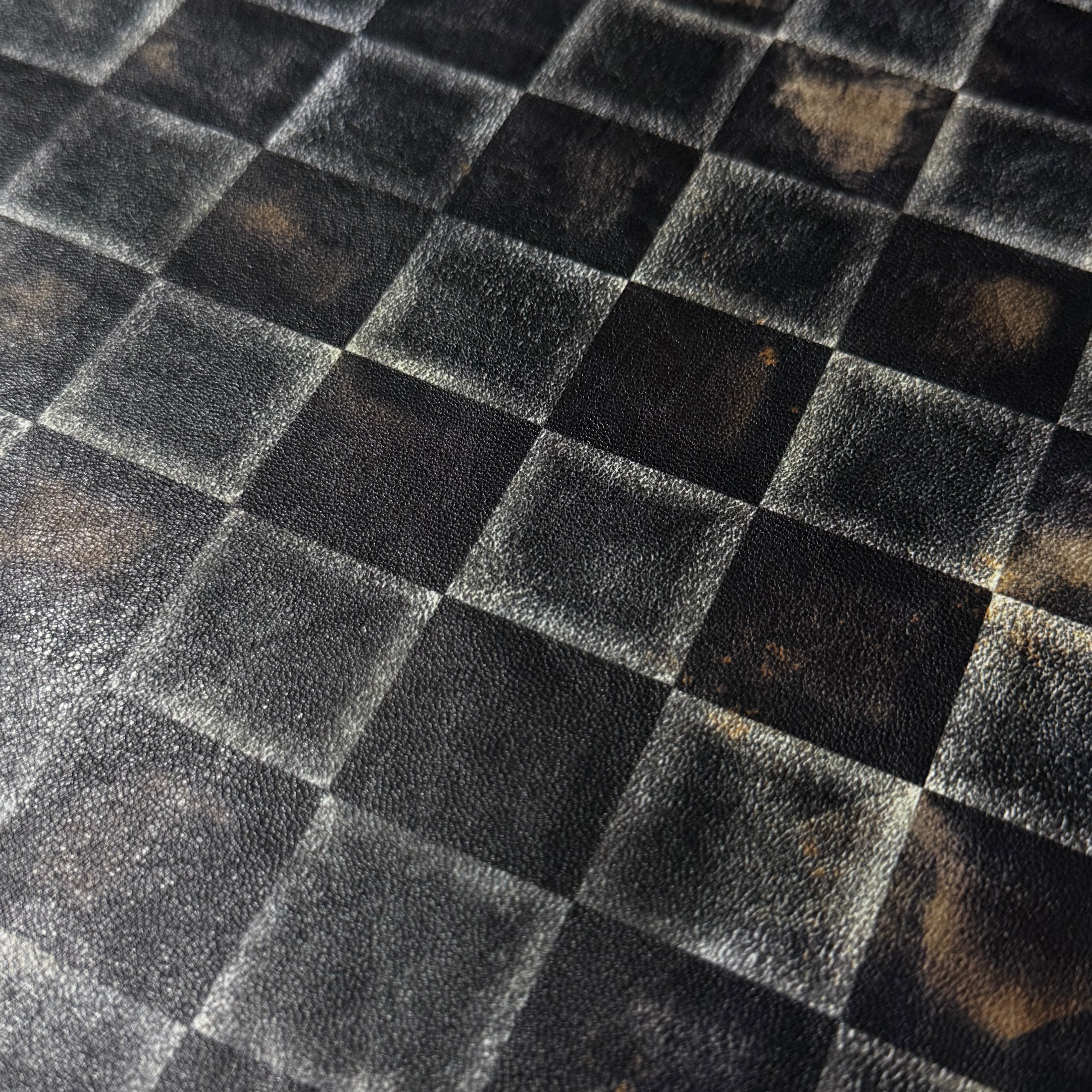 Distressed Foil Chessboard Checkered Printed Lamb, 3 oz