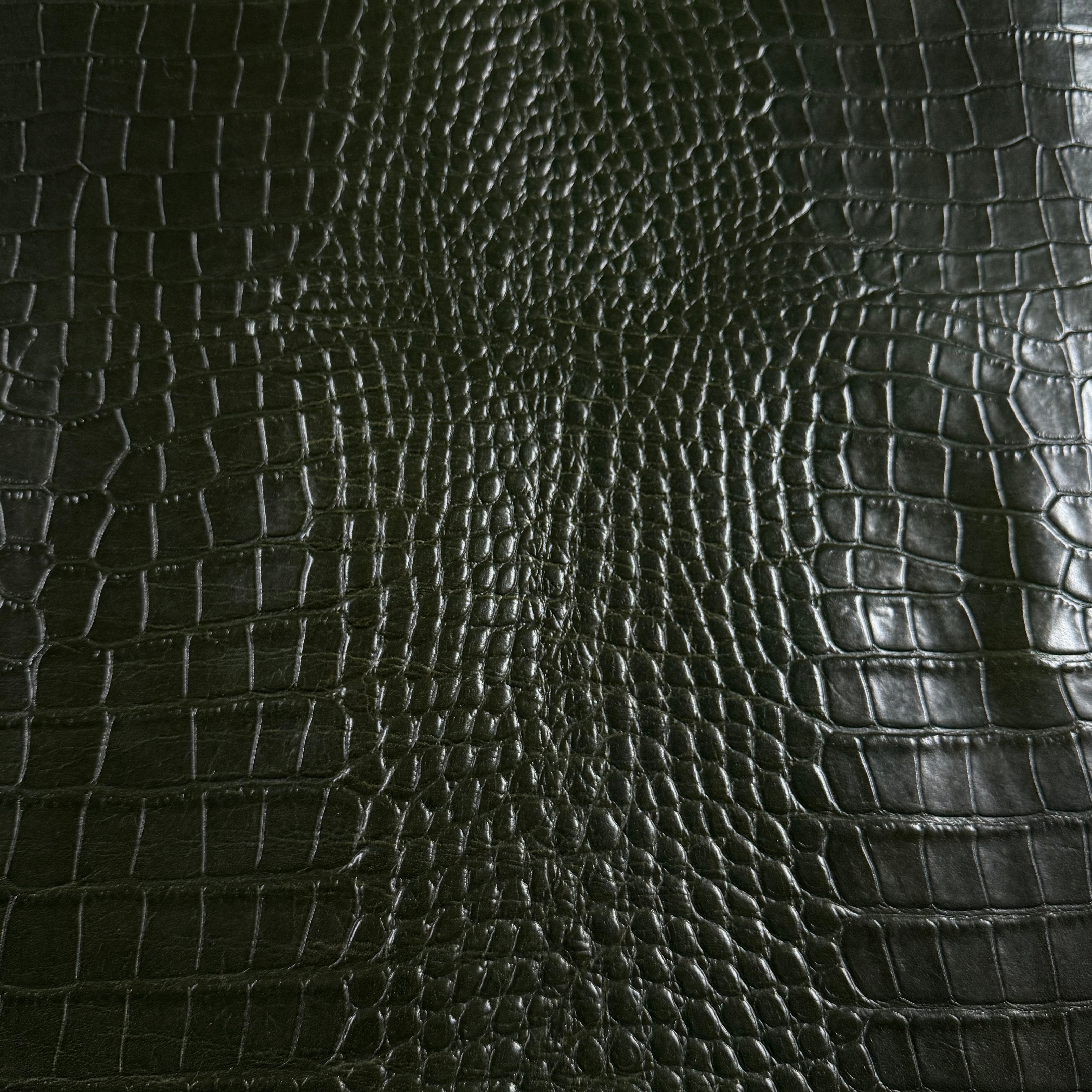 Artigiano Del Cuoio (ADC) Old Fashioned Alligator Embossed, 3 oz | Green and Black