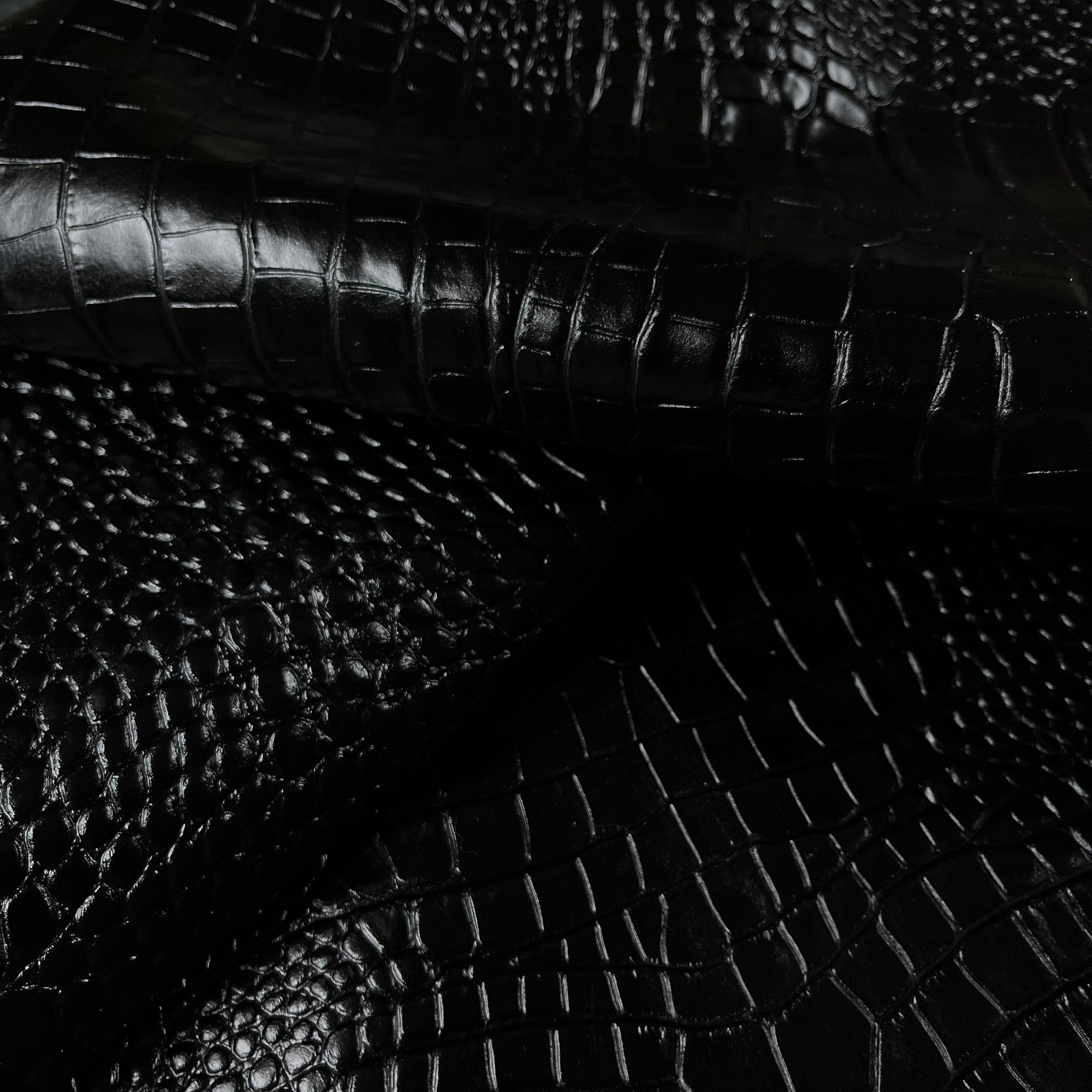 Artigiano Del Cuoio (ADC) Old Fashioned Alligator Embossed, 3 oz | Green and Black