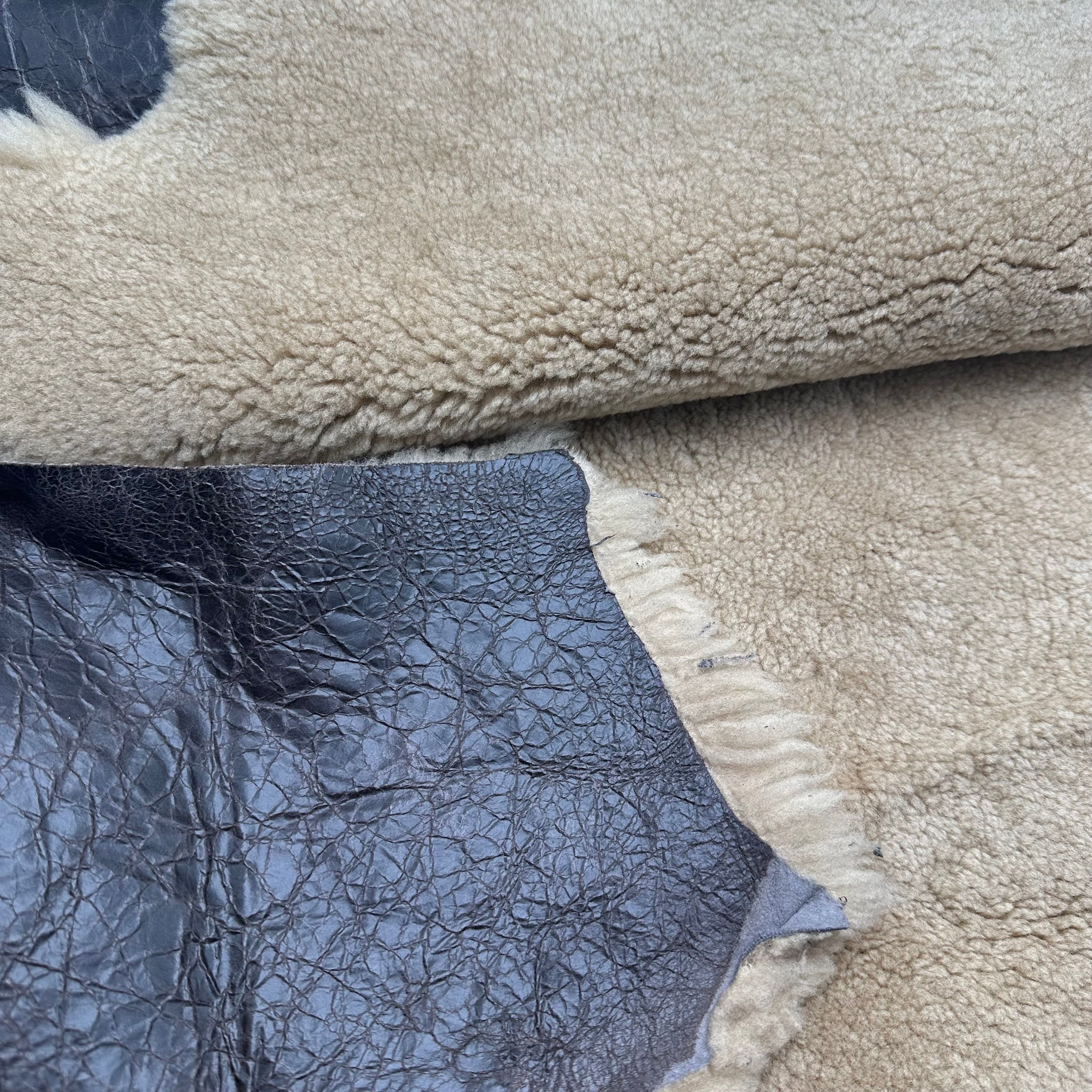 Bomber Jacket Sheepskin Shearling - Distressed Nappa Back