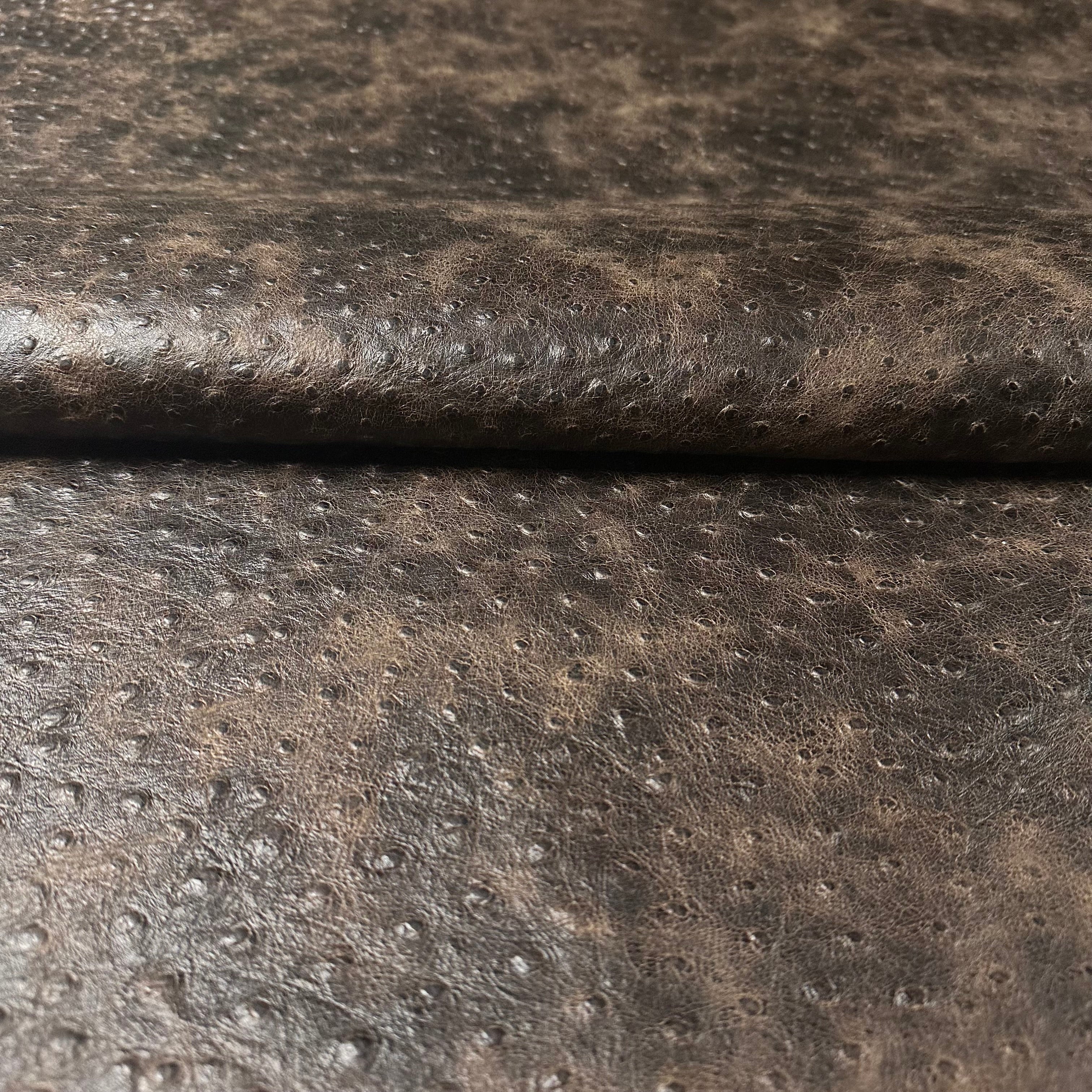 Distressed Two-Tone Ostrich Embossed Cow, 3 oz