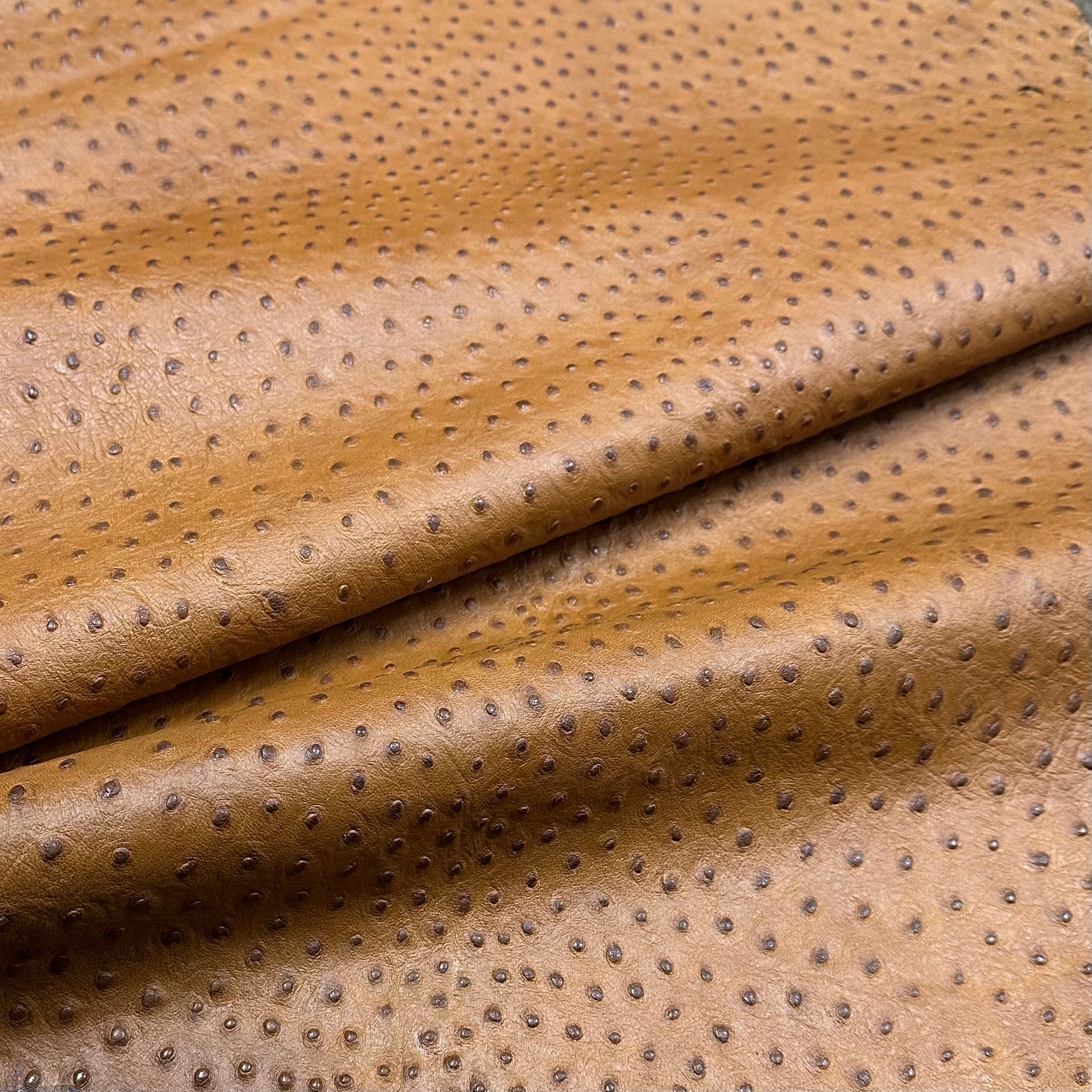 Ostrich Embossed Veg Tan Lamb, 2.5 oz | 3 Colors