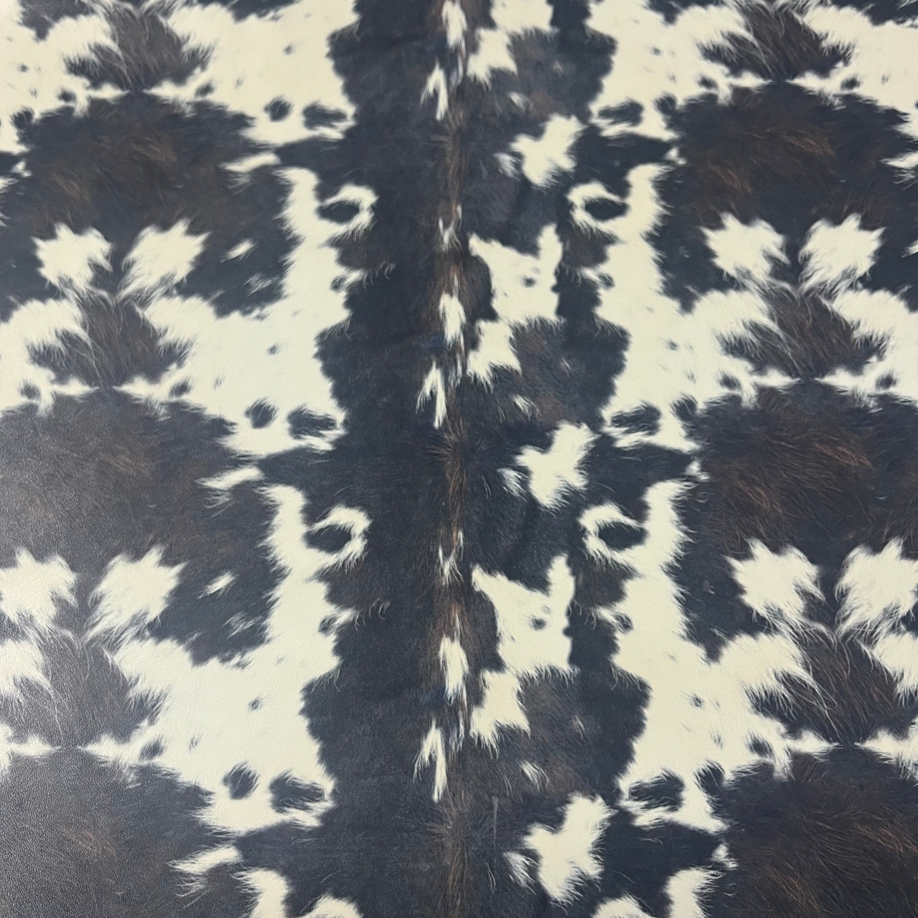 Dimensional Hair-on Cow Print Lamb Nappa, 2 oz