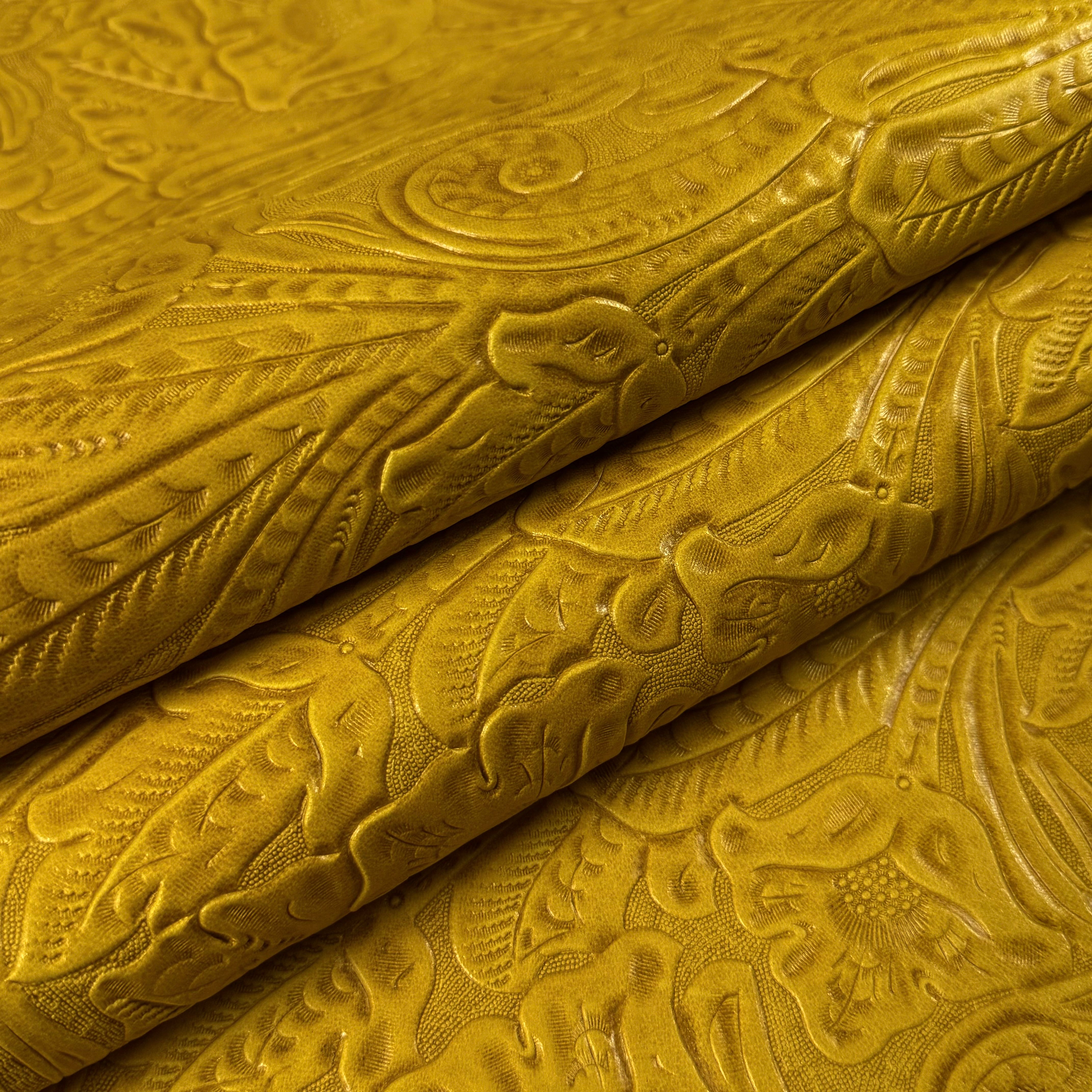 Floral Embossed Oiled Veg Tan Lamb, 2 oz | 6 Colors