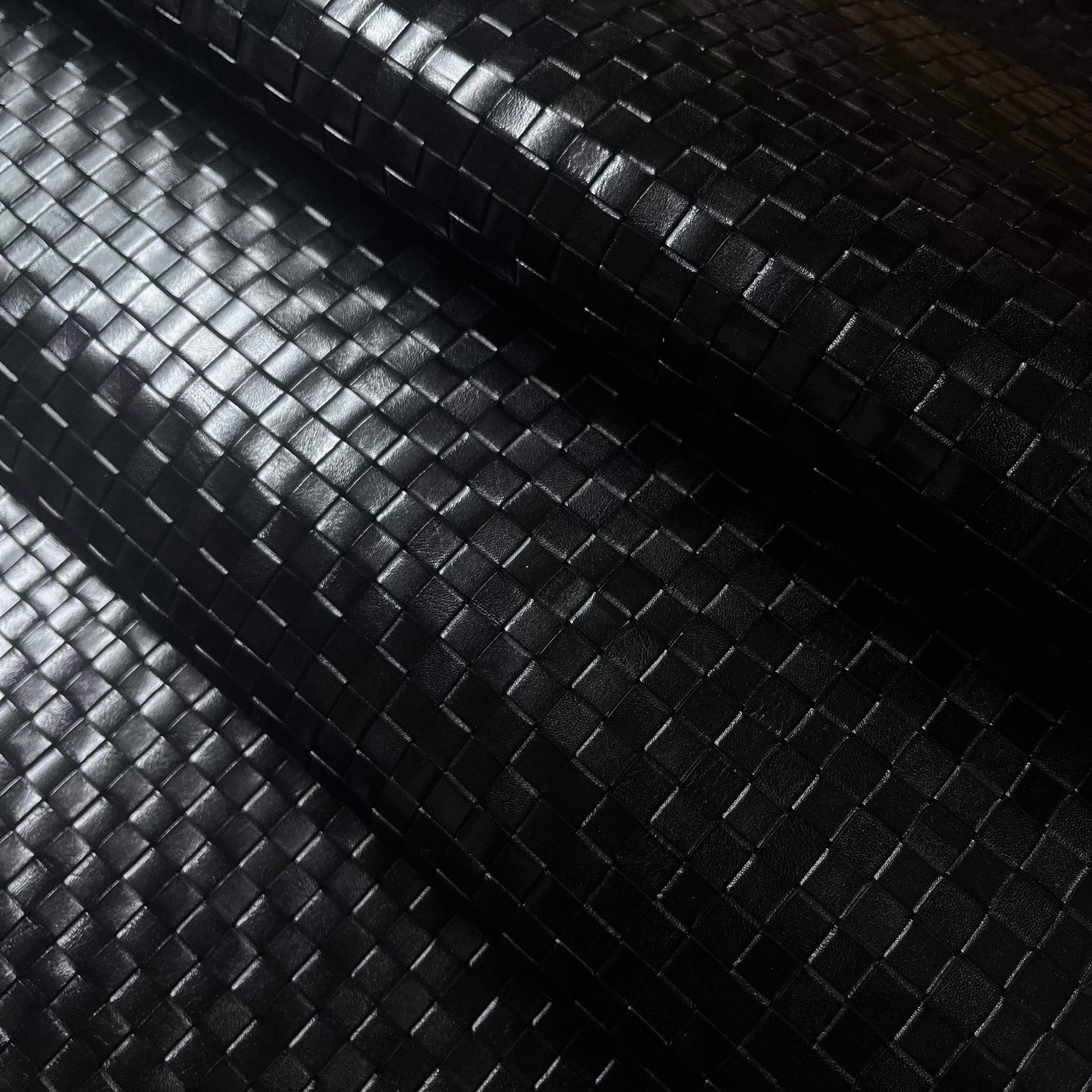 Hand-Woven Veg Tan Leather Panels, 5 ft x 2.5 ft | 3 Colors