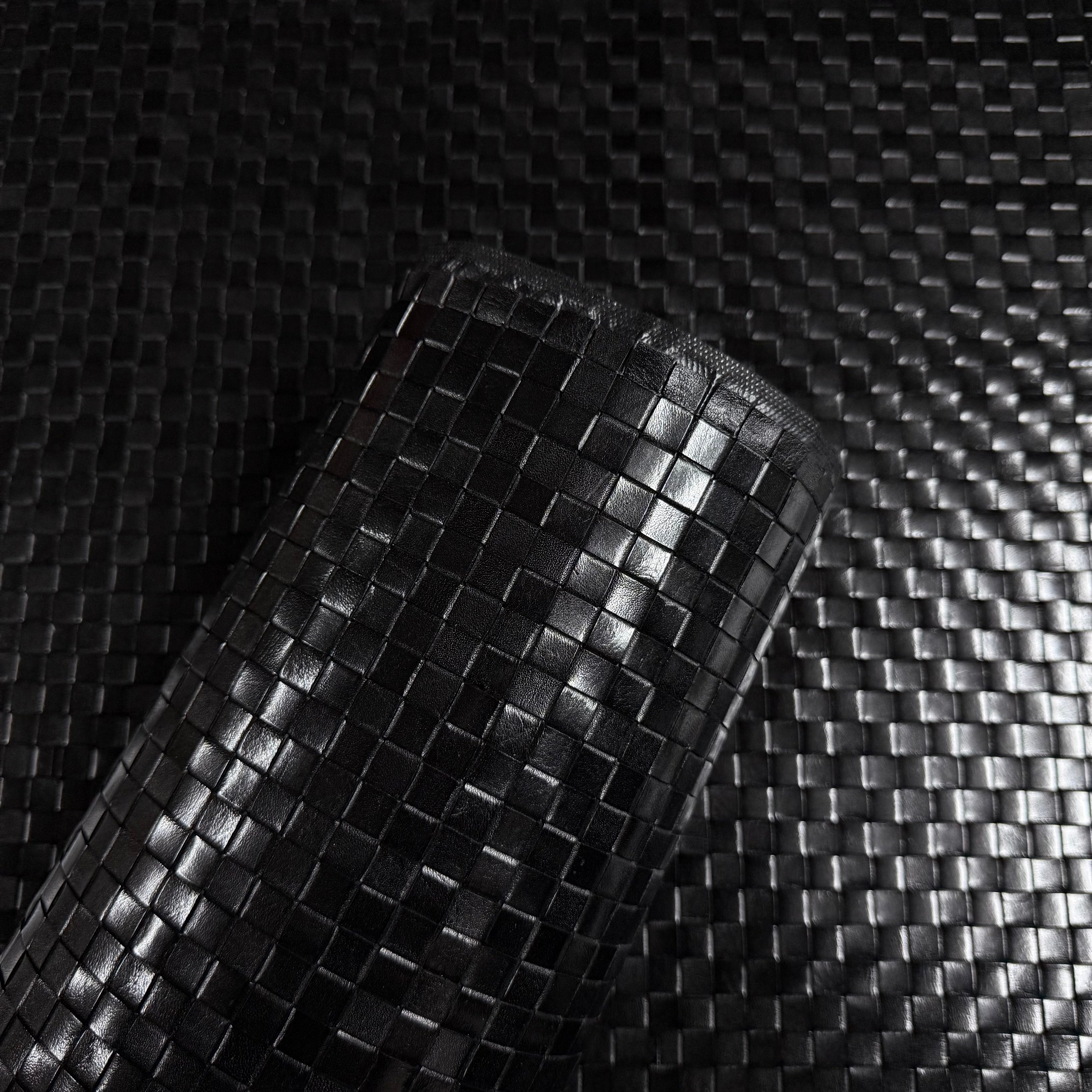 Hand-Woven Veg Tan Leather Panels, 5 ft x 2.5 ft | 3 Colors