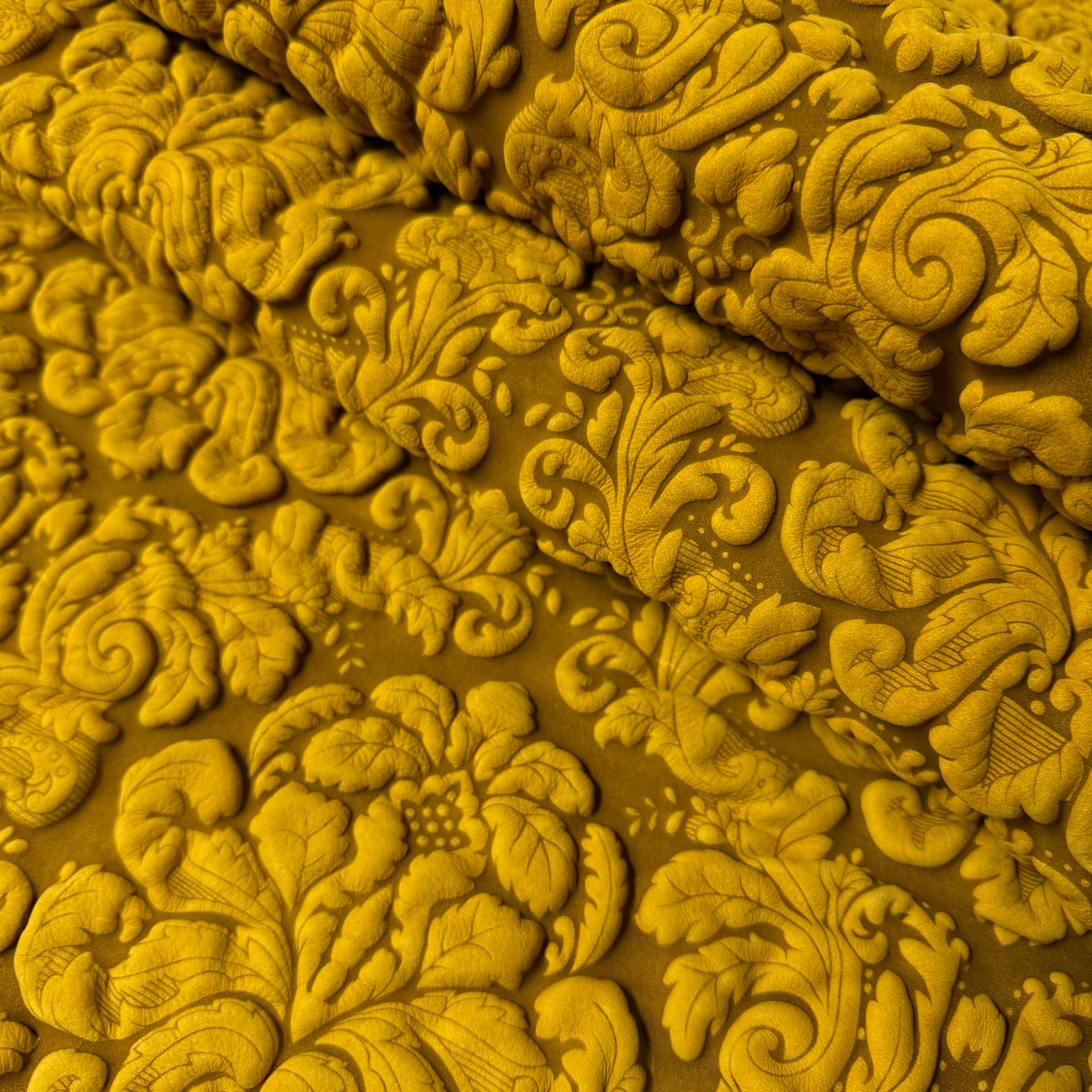 Italian Renaissance Floral Debossed Cow, 2.5 oz - 3 Colors