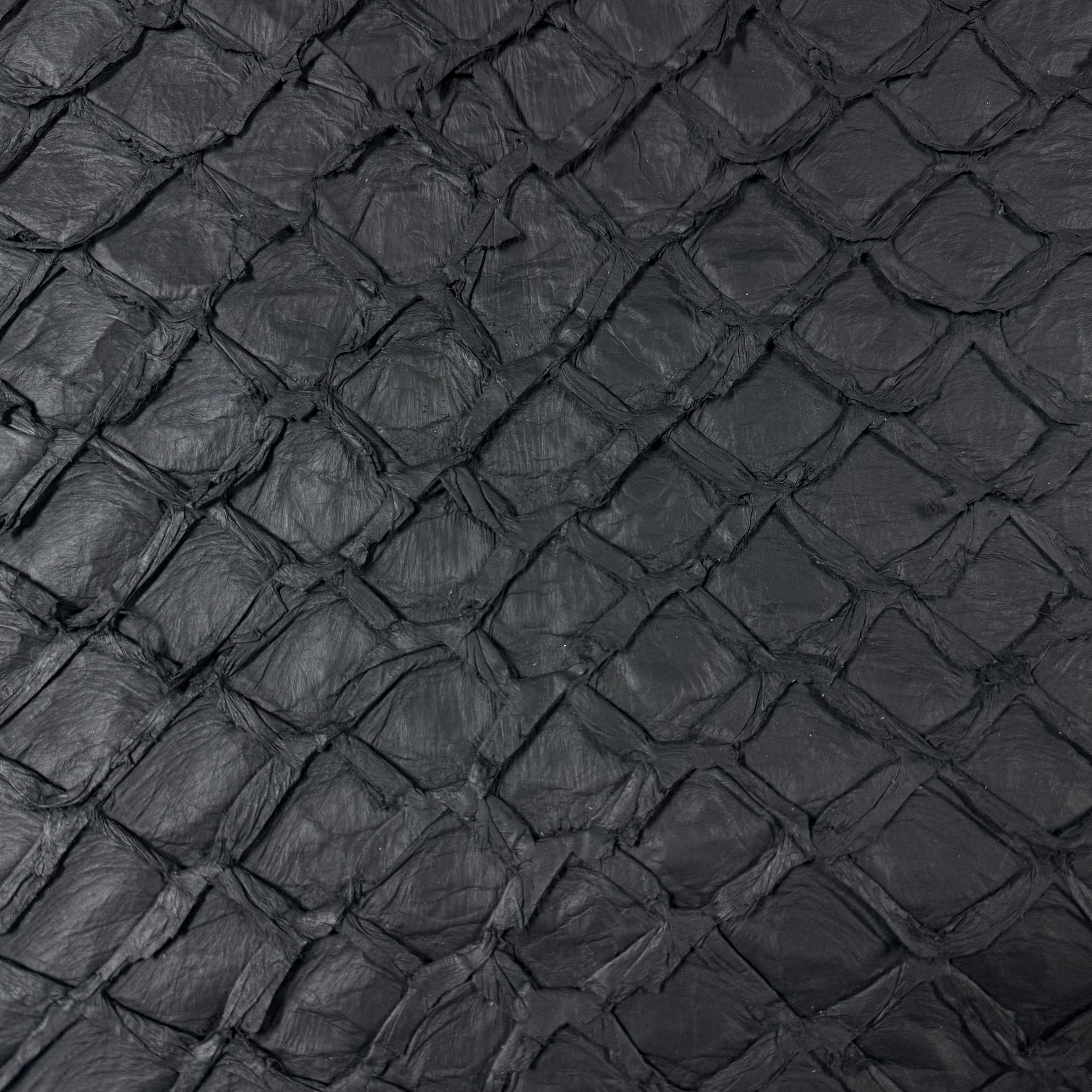 Pirarucu Fish Scale Leather | Matte Black