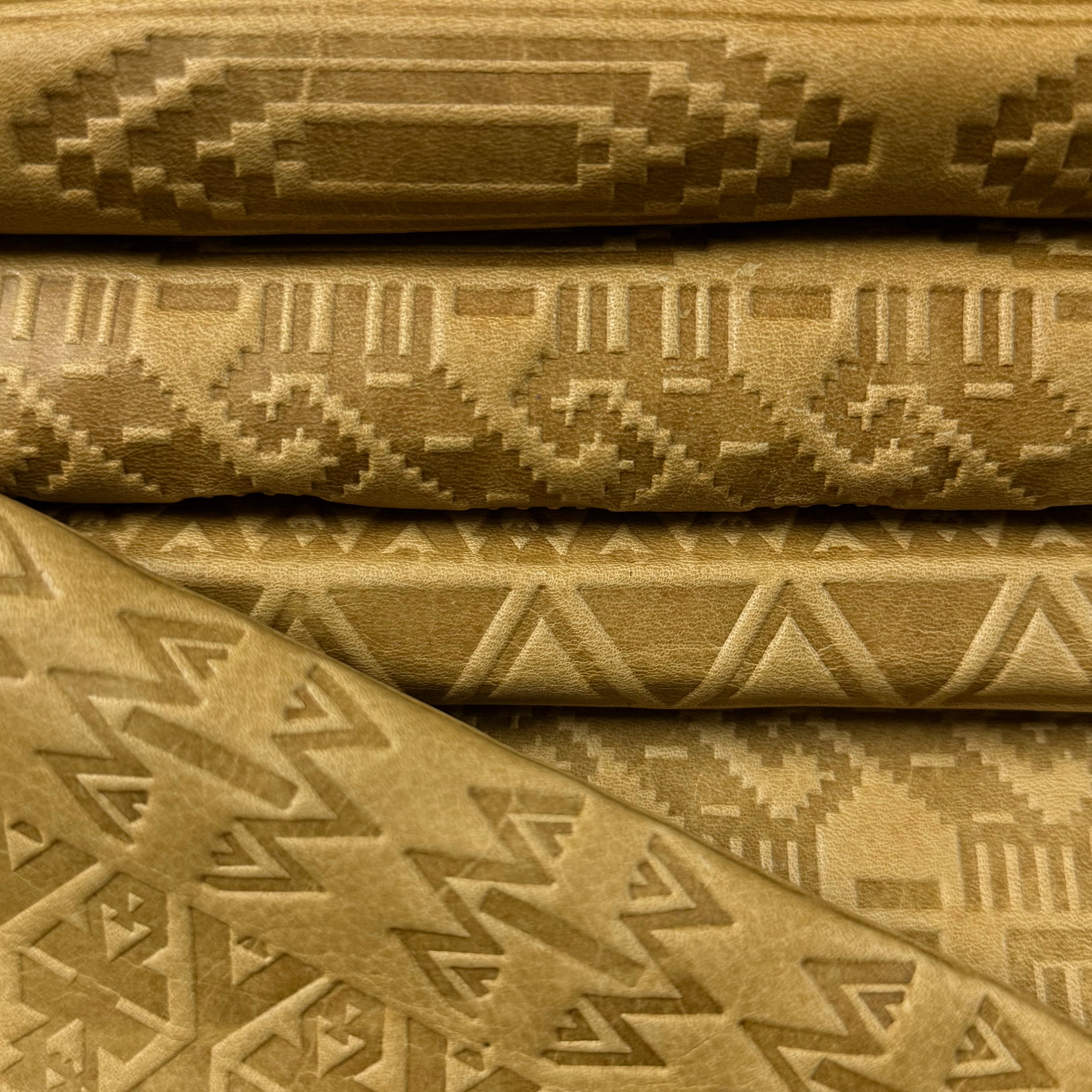 Southwestern Tribal Pattern Embossed Cow, 2-3 oz - 3 Colors