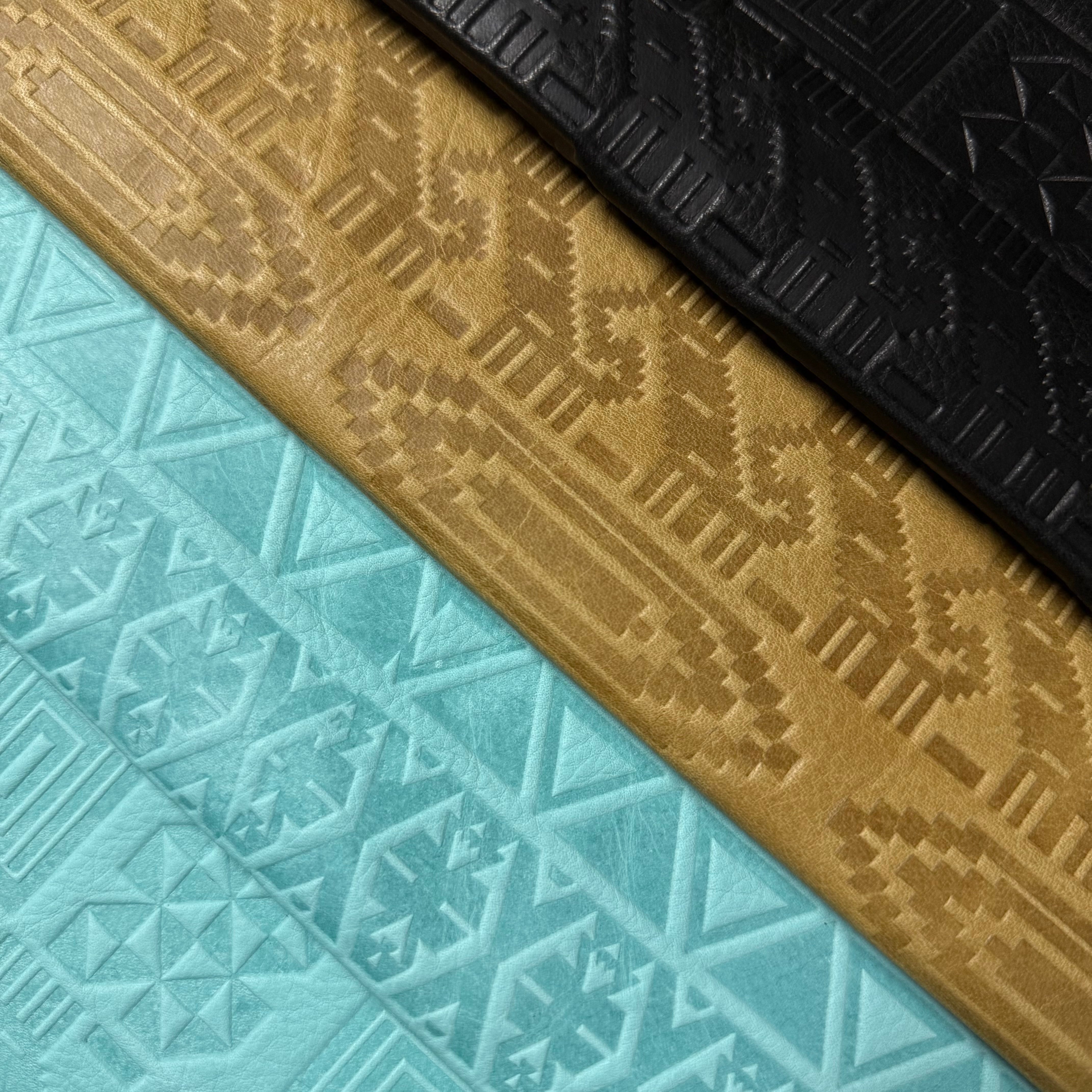 Southwestern Tribal Pattern Embossed Cow, 2-3 oz - 3 Colors