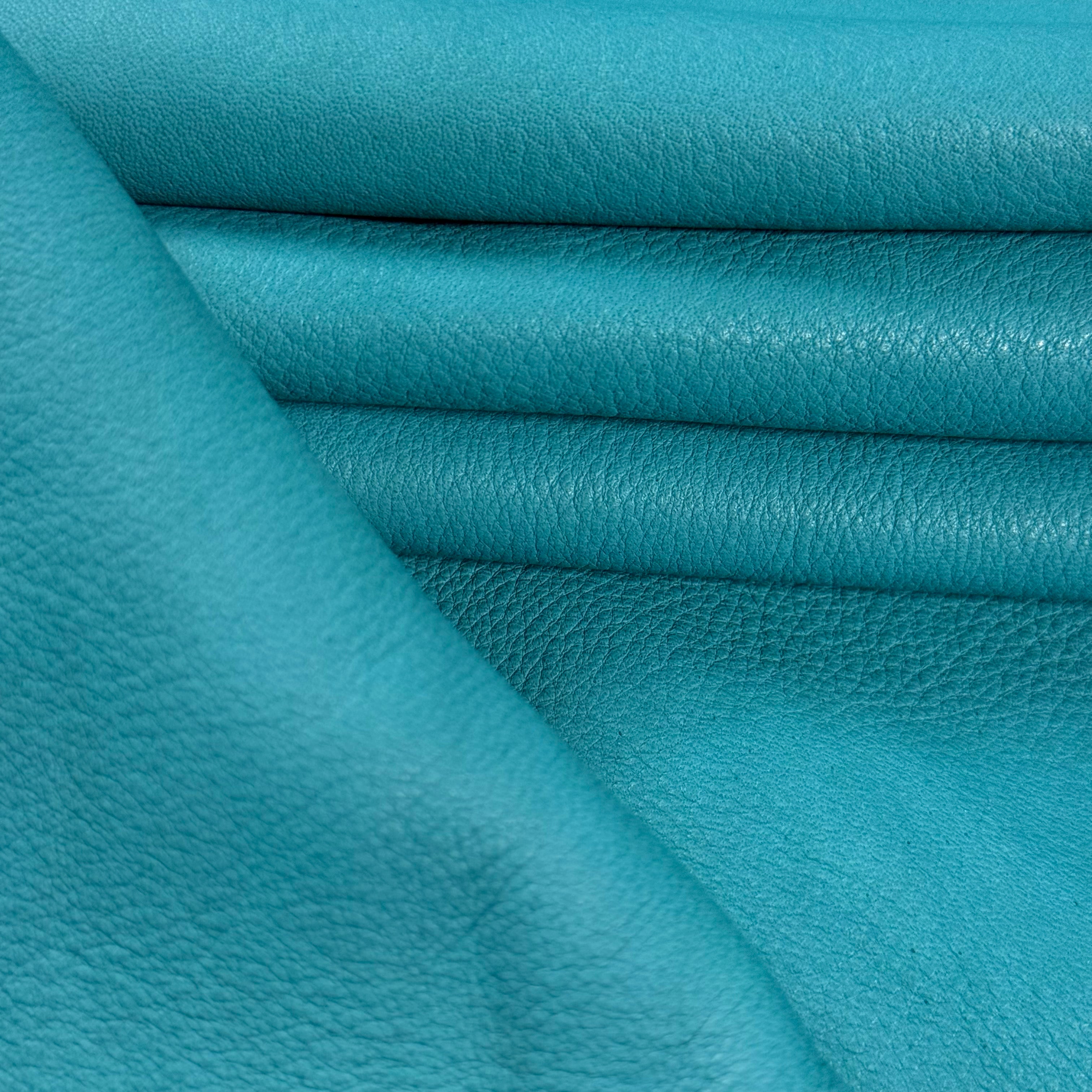 Veg Line - Soft Veg-Tan Cowhide, Turquoise