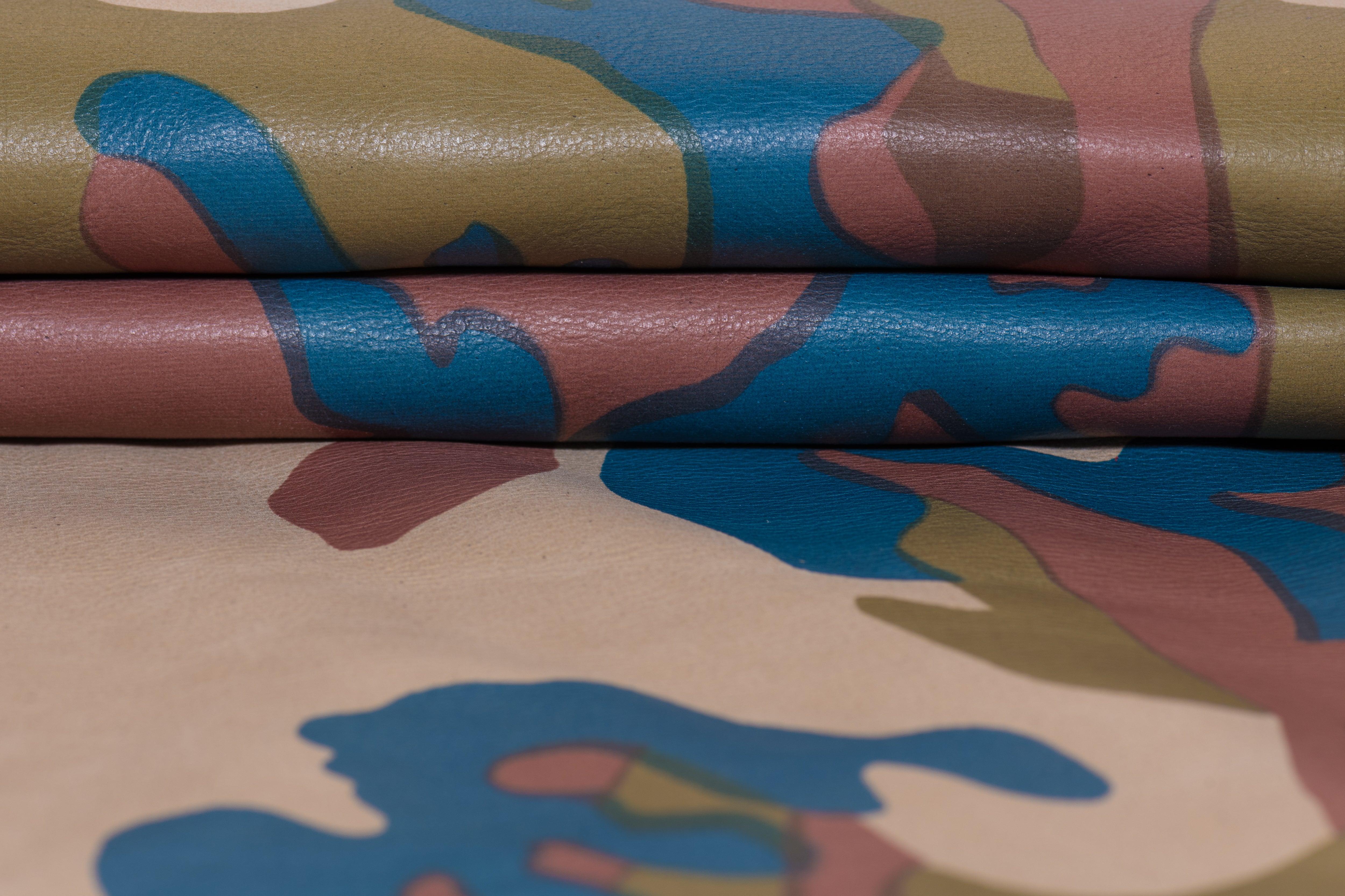 Buffed Camouflage Cow Sides, 2-3 oz