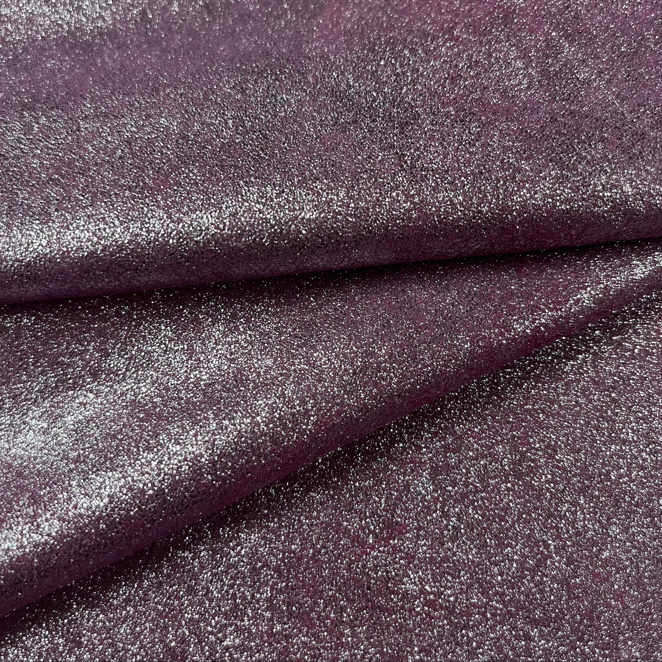 Glitter Foil Goat Suede pink