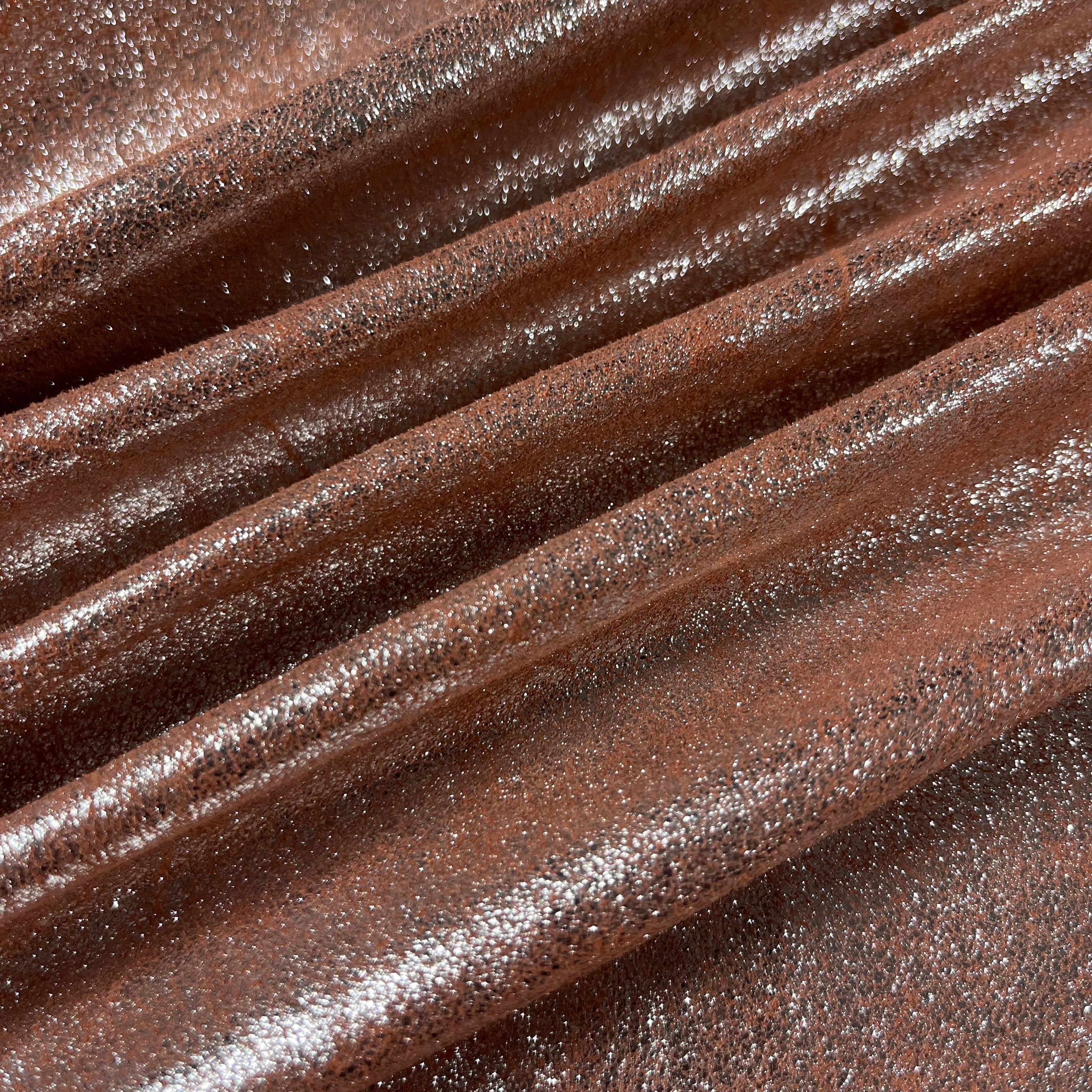 glitter foil goat suede