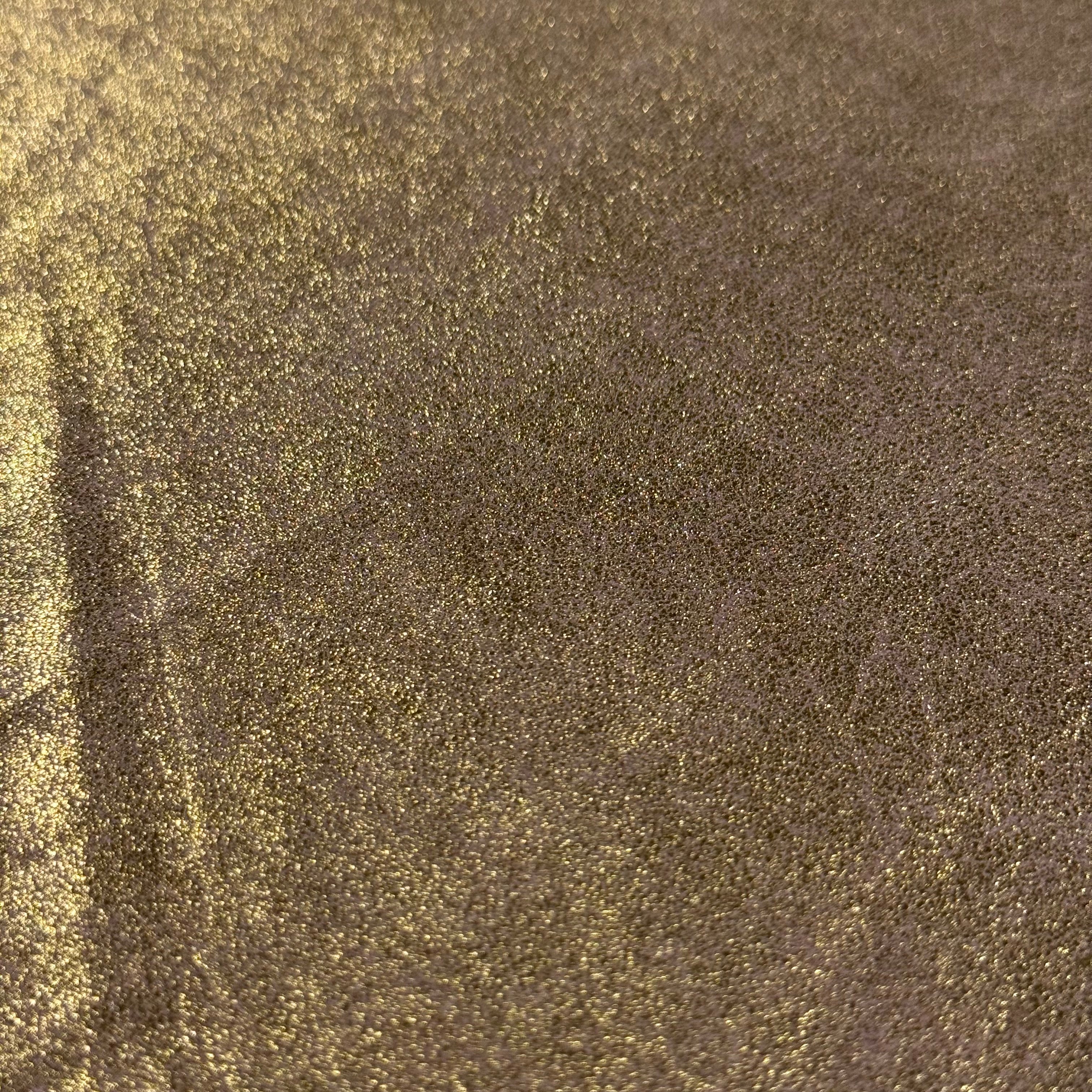 glitter foil goat suede gold