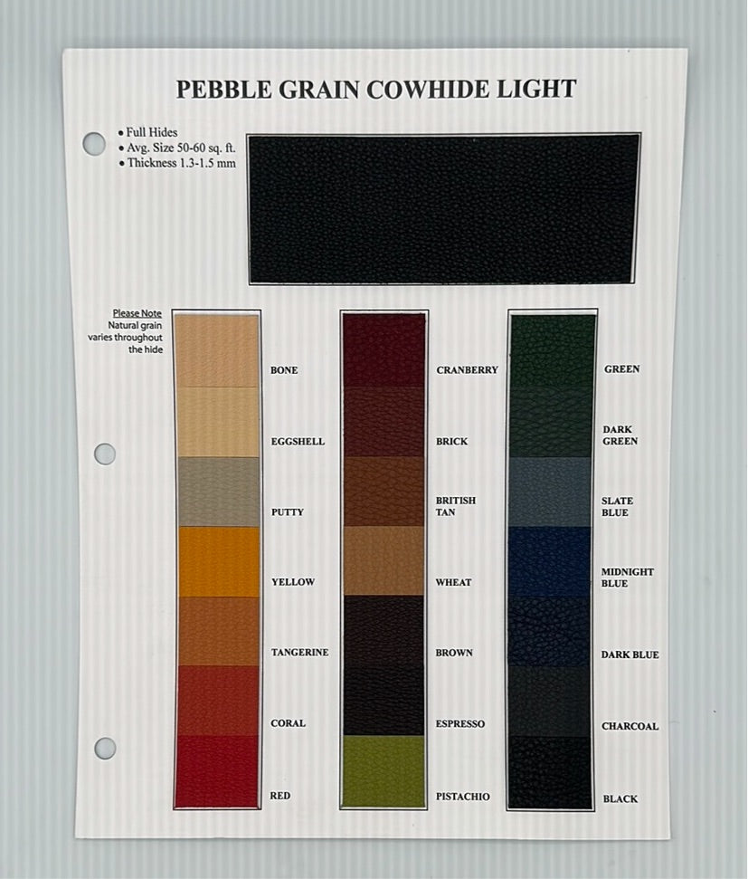 PEBBLE GRAIN COWHIDE LIGHT SWATCHBOOK
