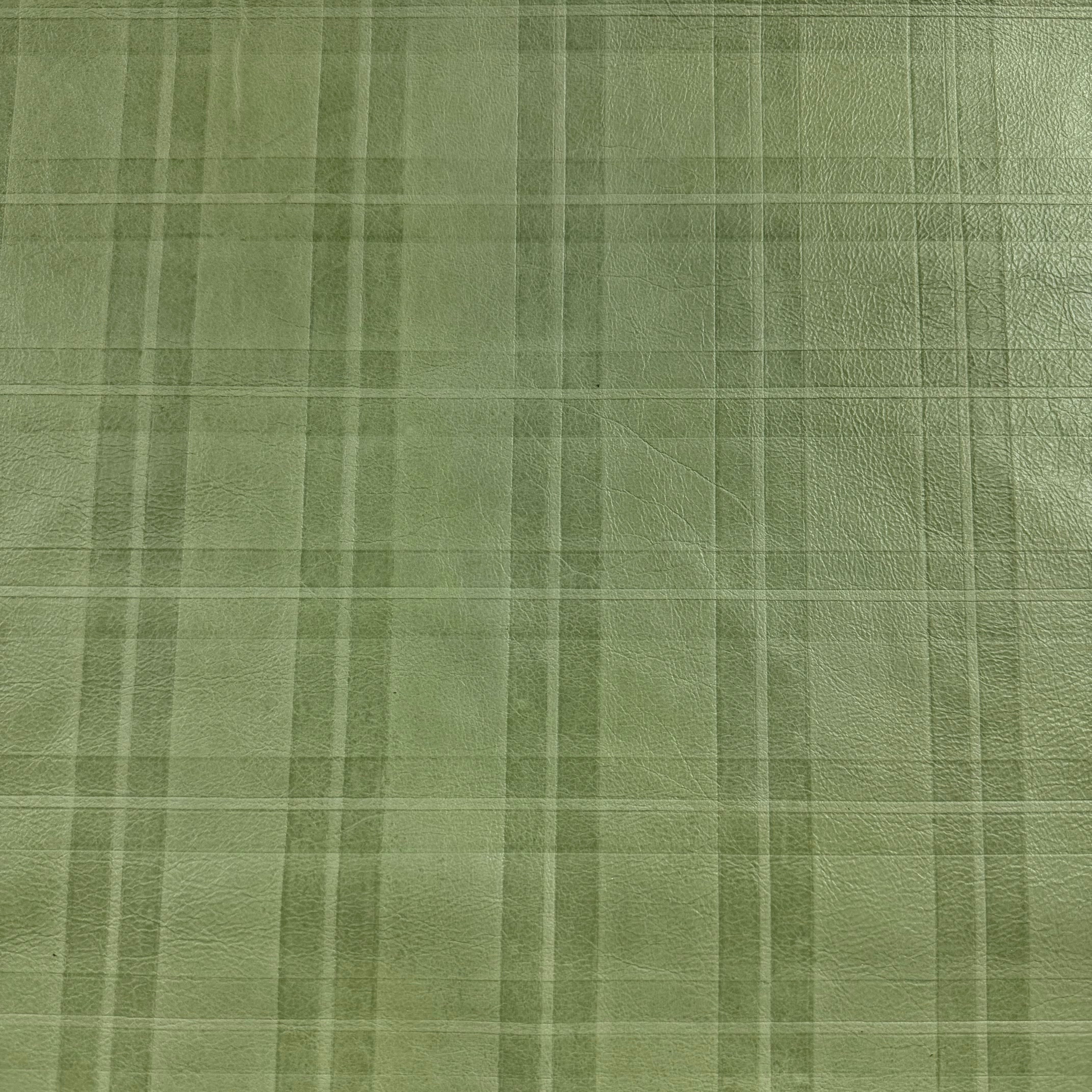 plaid embossed lamb leather green