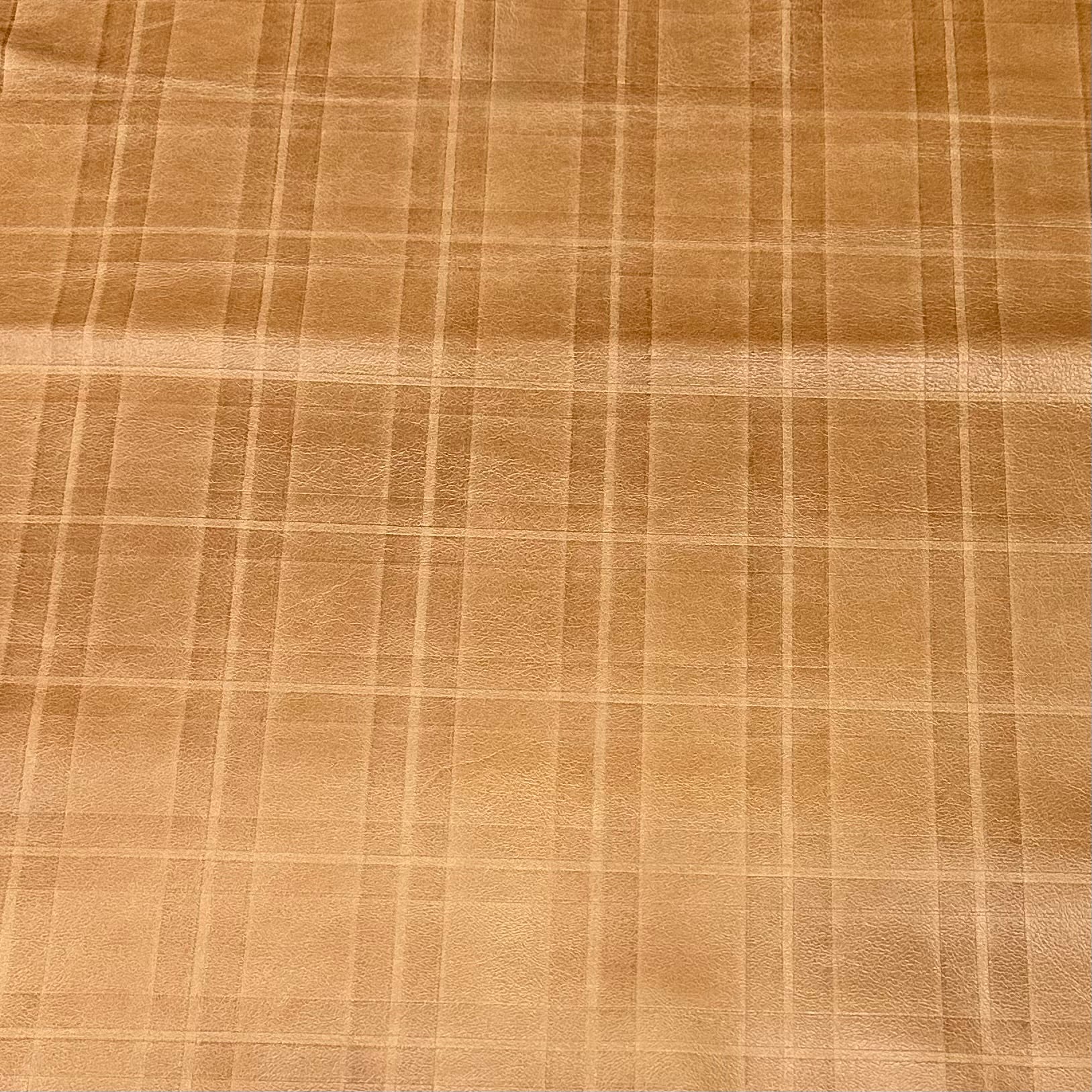 plaid embossed lamb tan