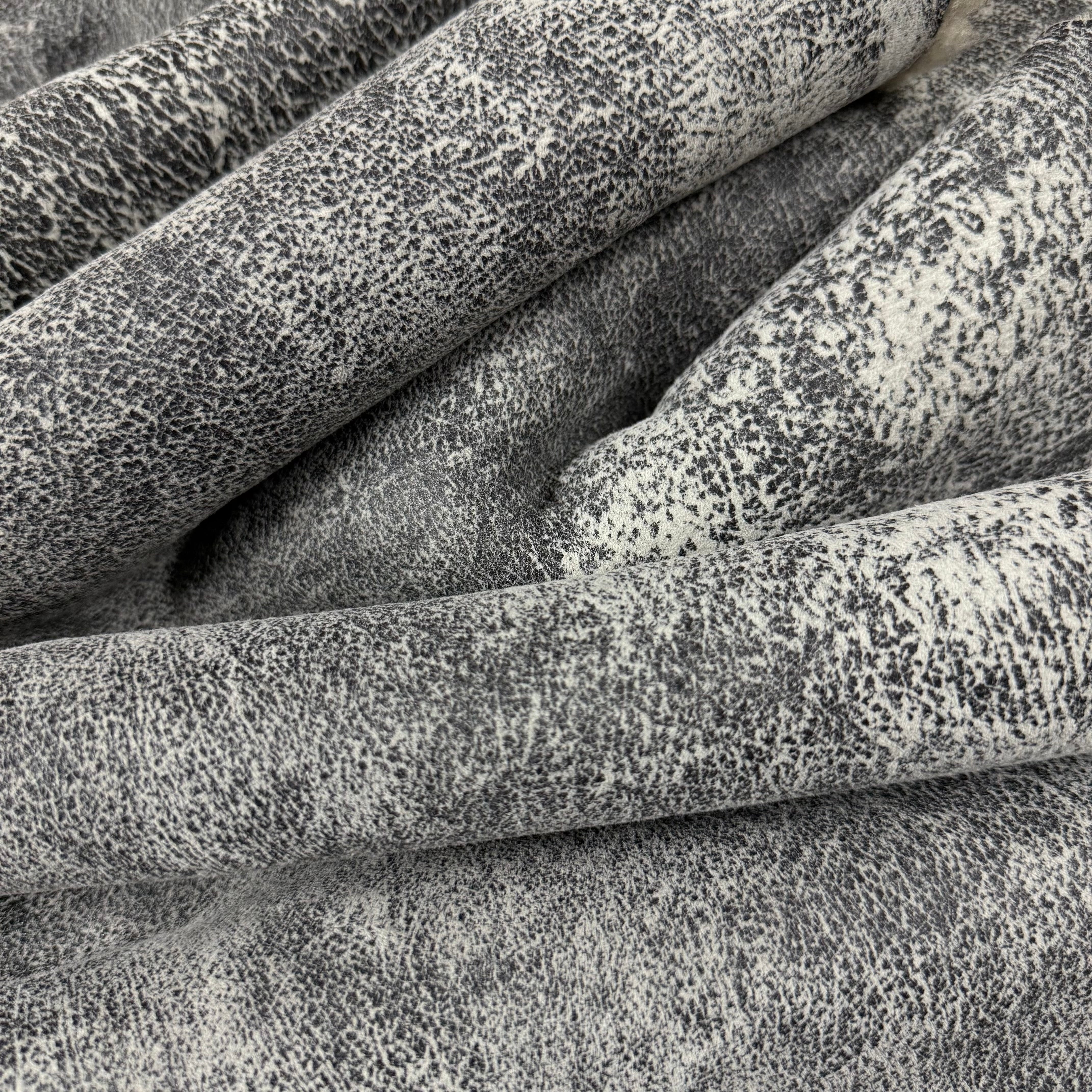 Natural Curly Merino Shearling, 10-12mm - Distressed Suede Back