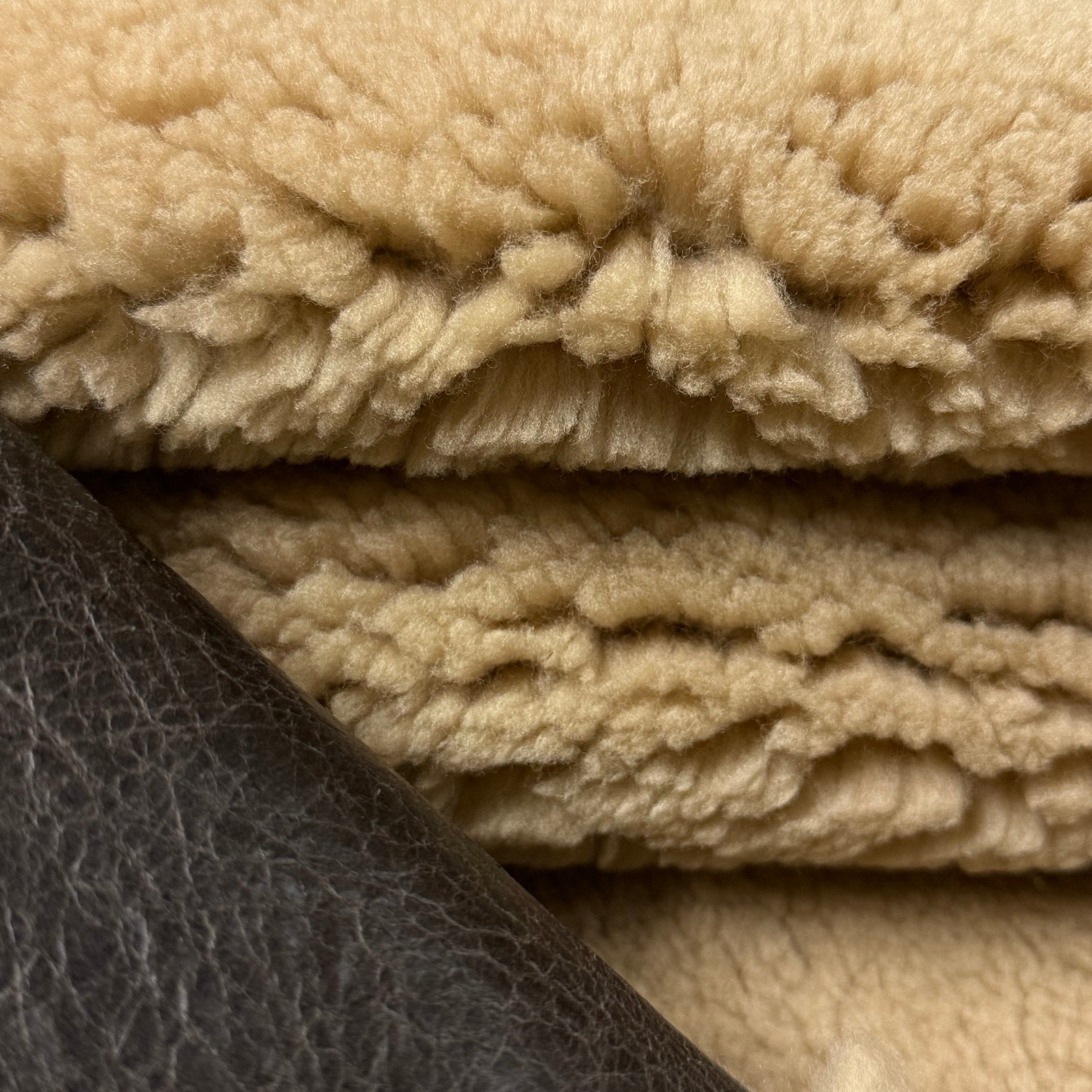 Bomber Jacket Sheepskin Shearling, 17-20 mm - Distressed Nappa Back