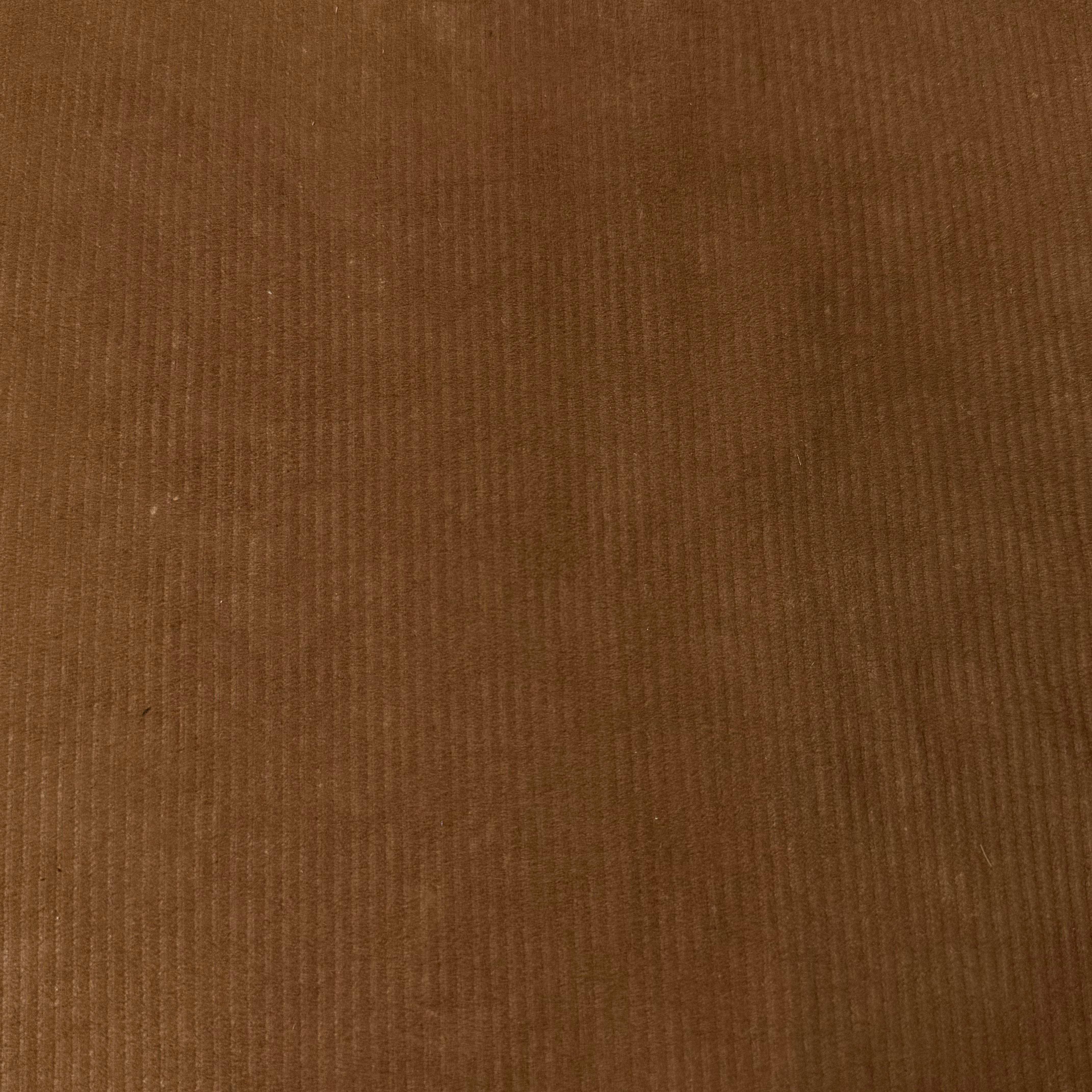 Brown Corduroy Metis Lamb Suede, 1.5 oz, with a ribbed texture.