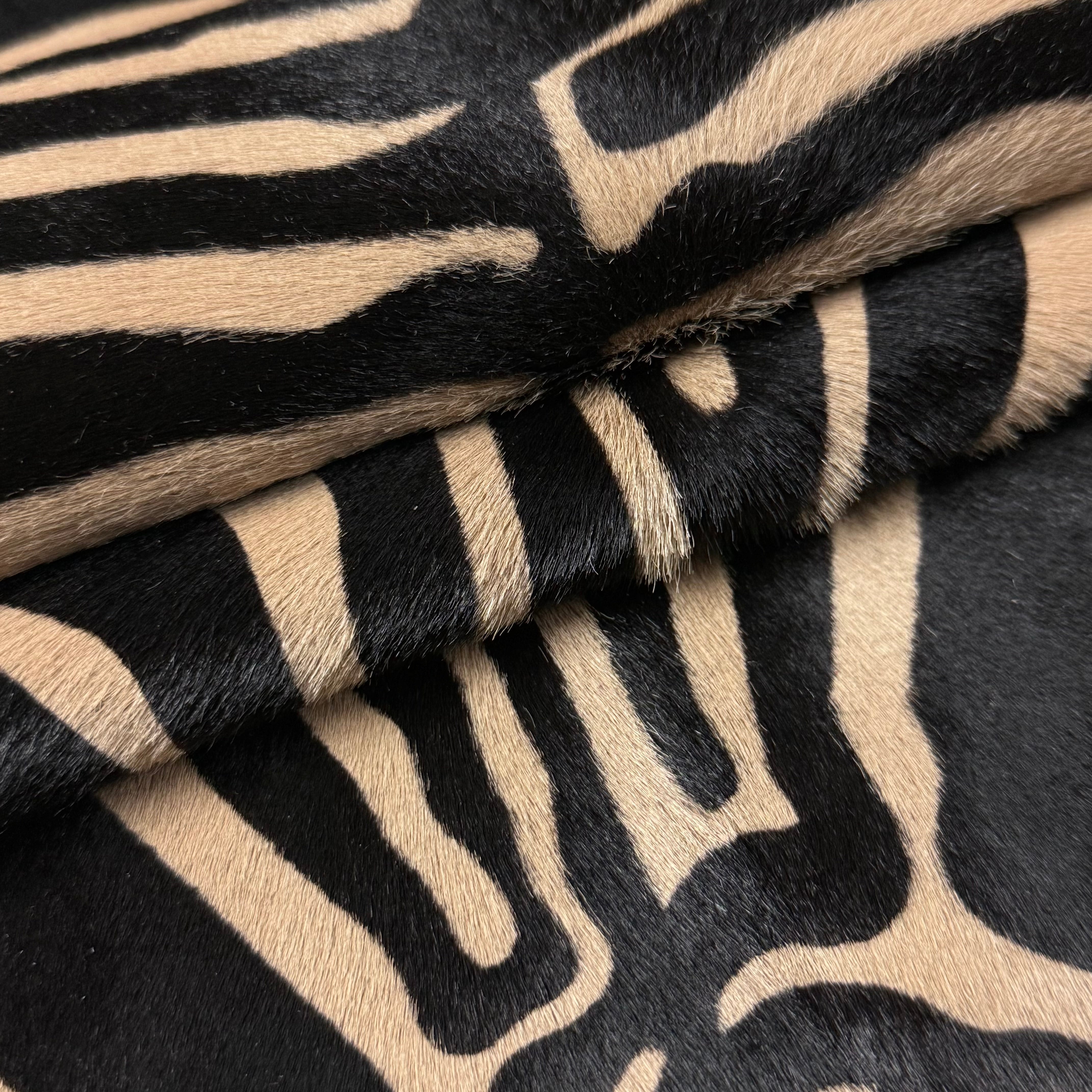 Zebra Cavallino Hair-On Calfskin, 2 oz - 2 Colors