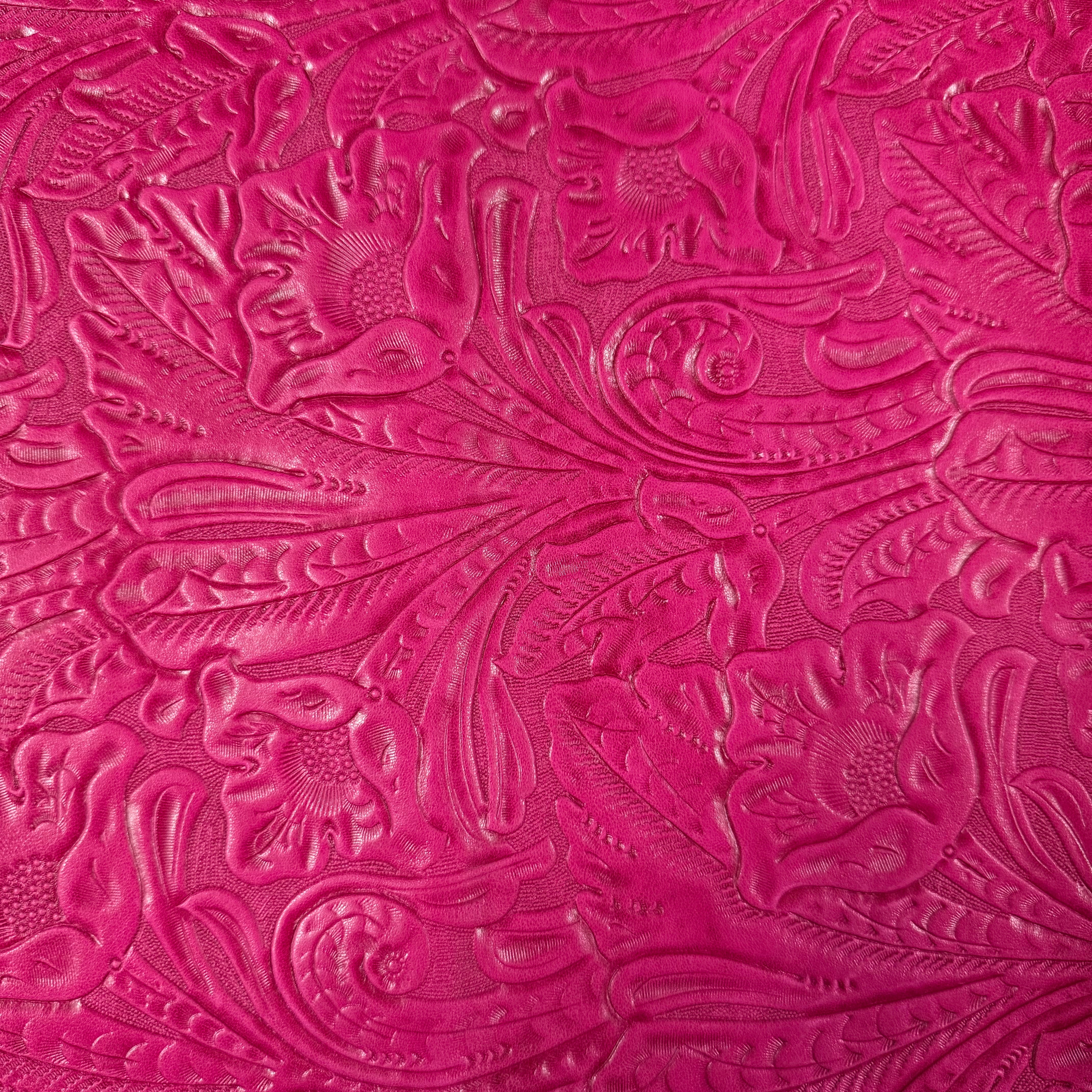 Floral Embossed Oiled Veg Tan Lamb, 2 oz | 6 Colors