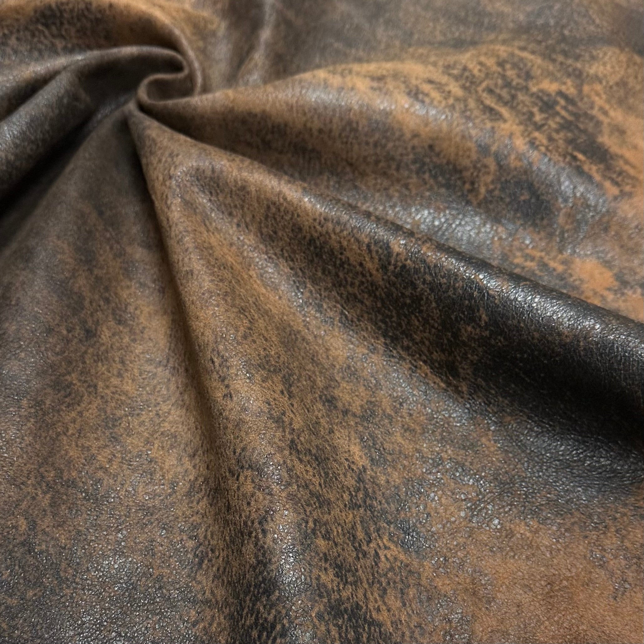 Distressed Weathered Lamb Suede, Reversible Nappa Back