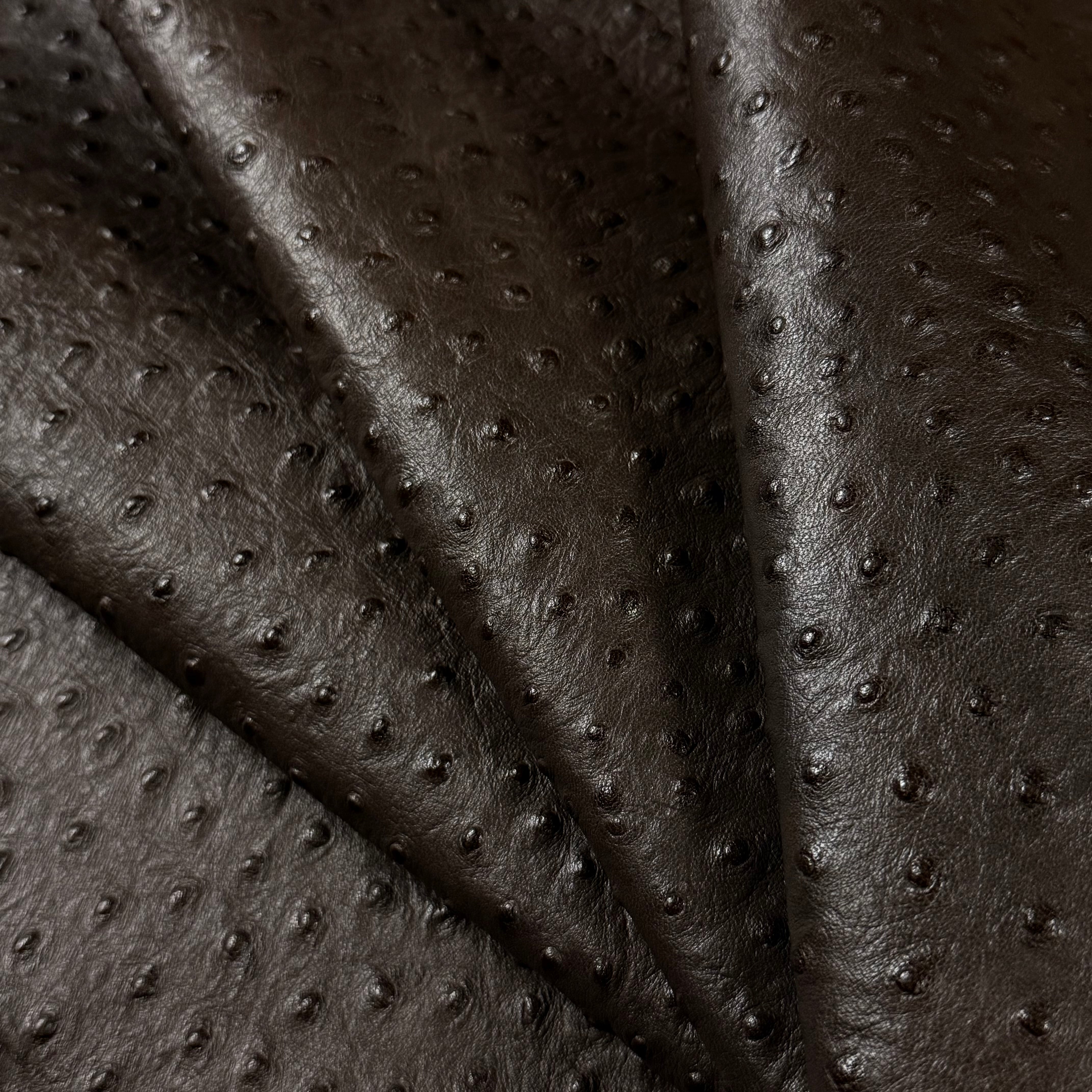 Ostrich Quill Embossed Veg Tan Lambskin, 2-3 oz | 4 Colors