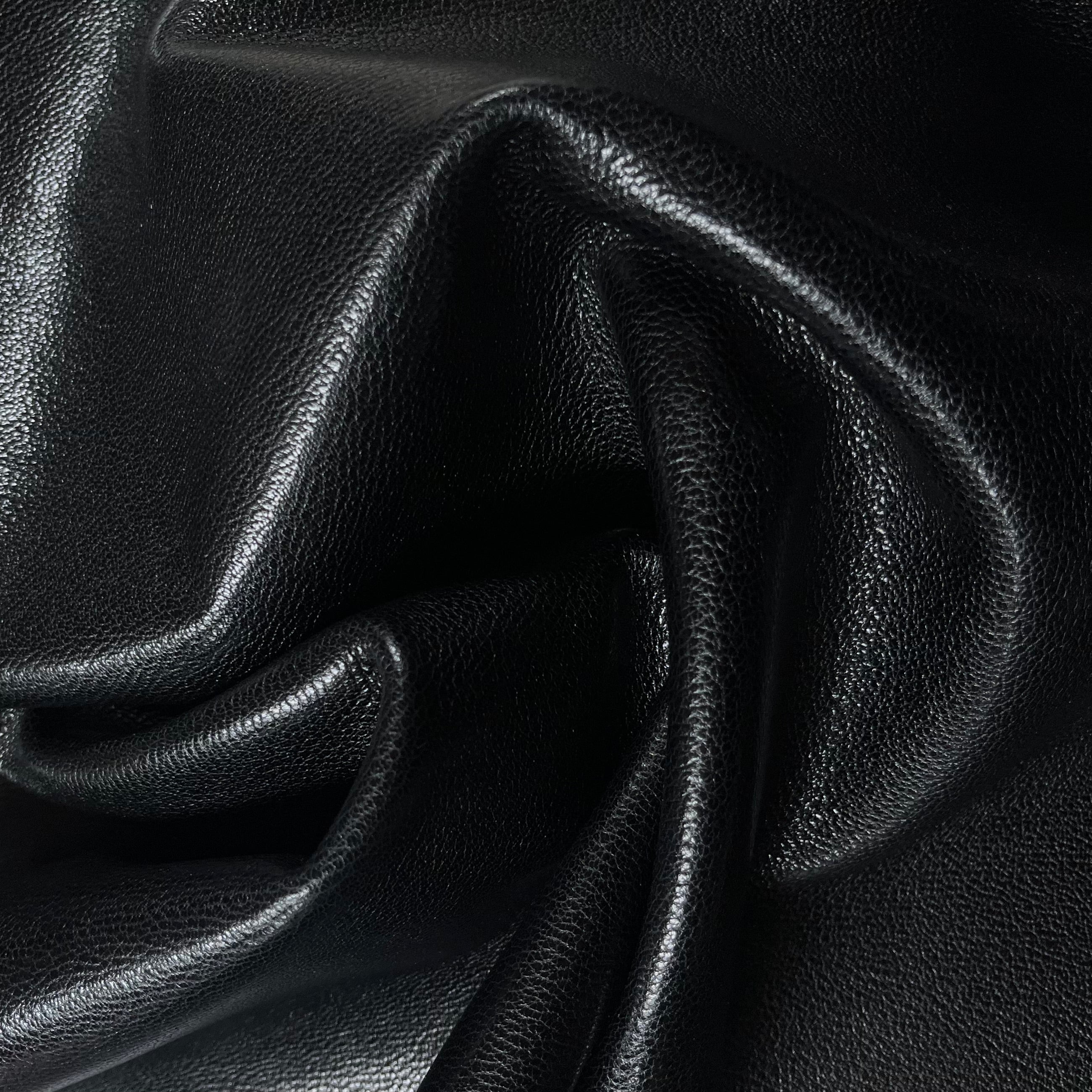 Goat Grain Embossed Cowhide, 3 oz | Cognac and Black