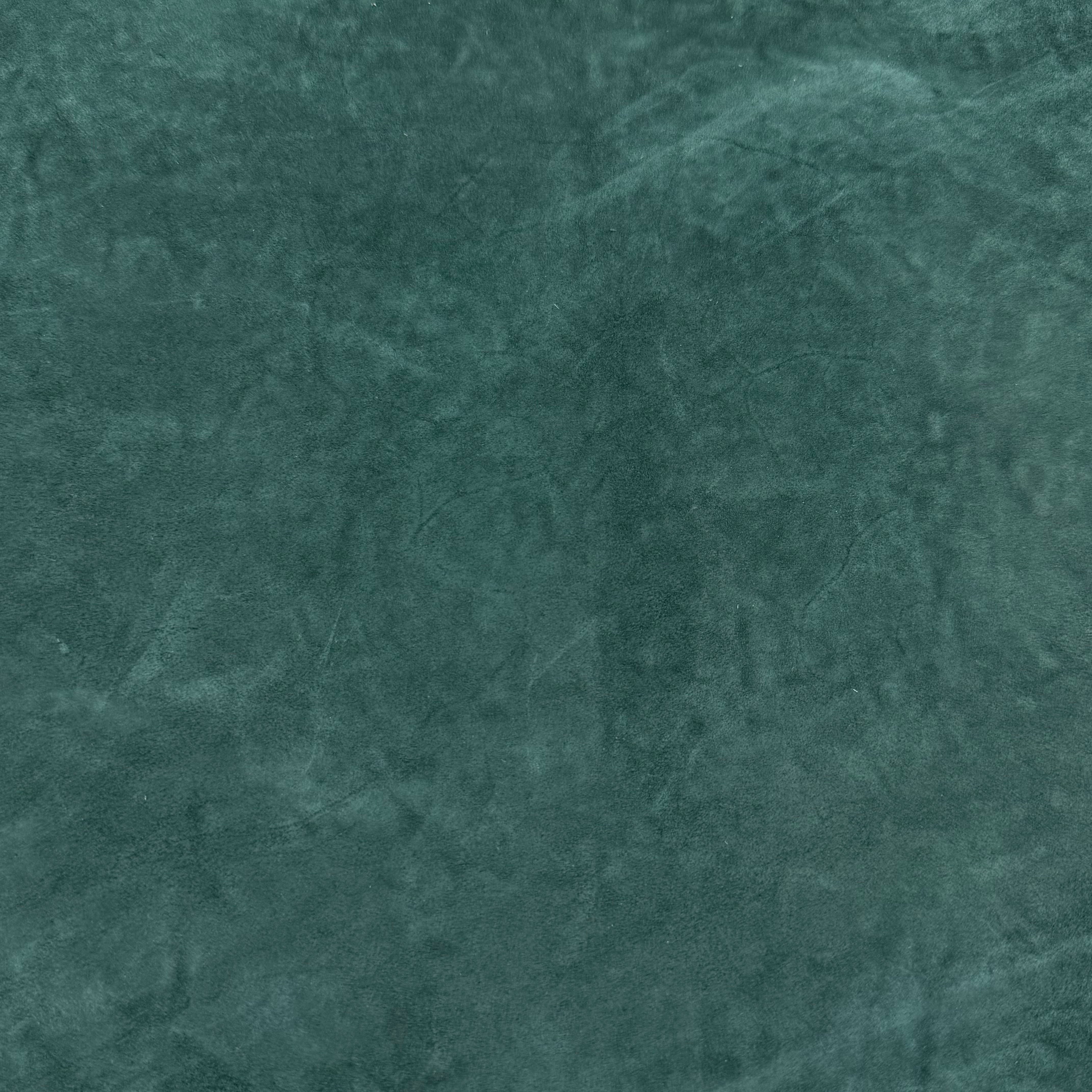 Dark teal Conceria Incas Italian Water Calf leather with a soft, suede-like finish.