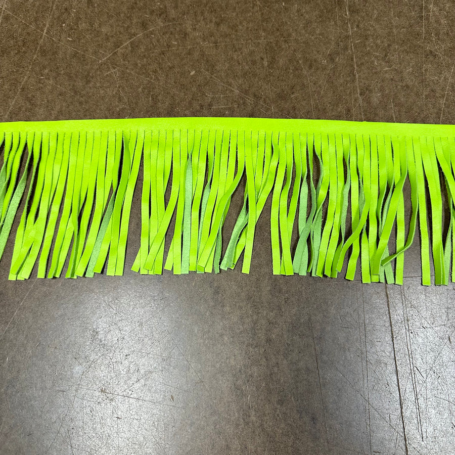 Drum Dyed Lamb Fringe Lime