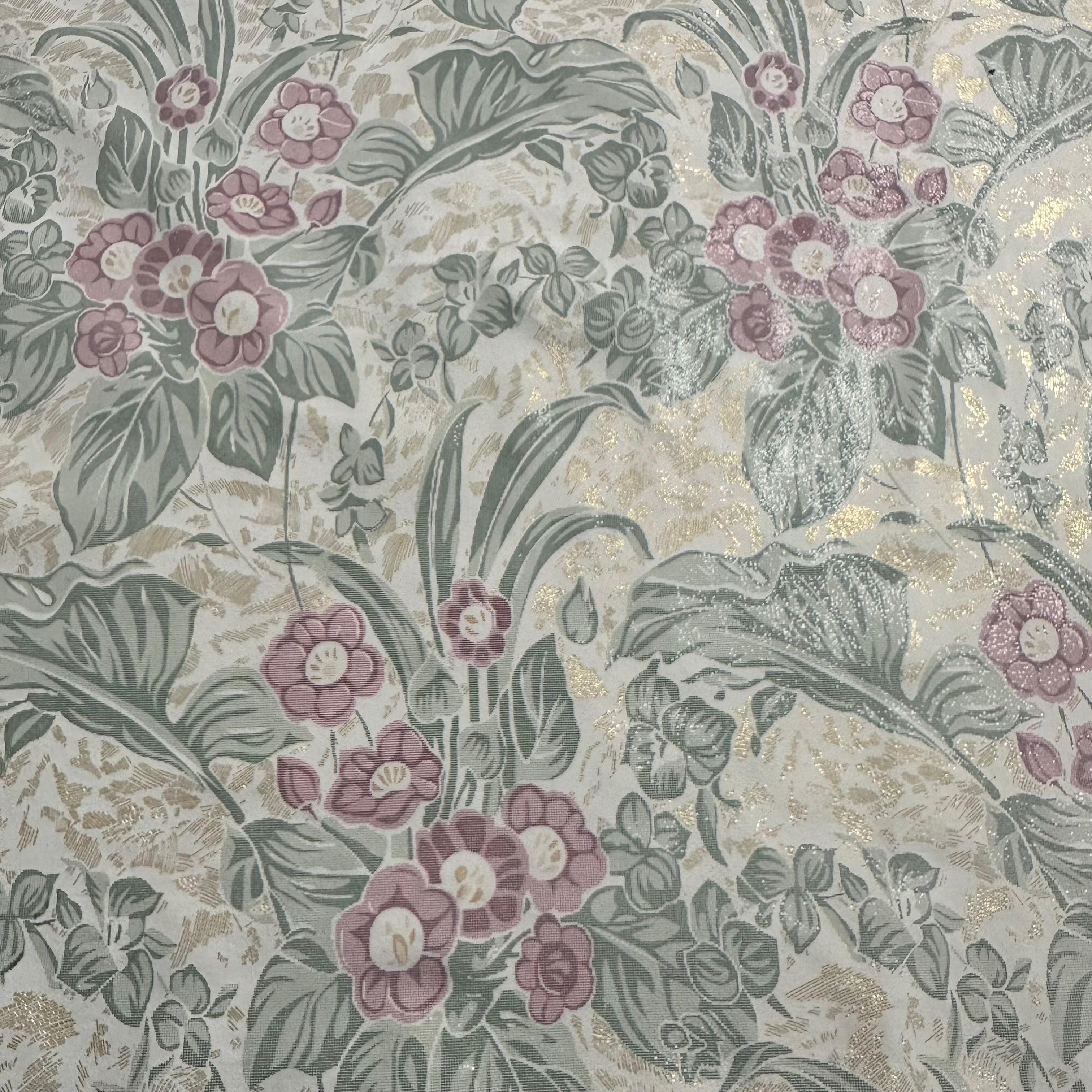 Reversible Floral Print Lamb, 2oz | Cream with Gold Undertone