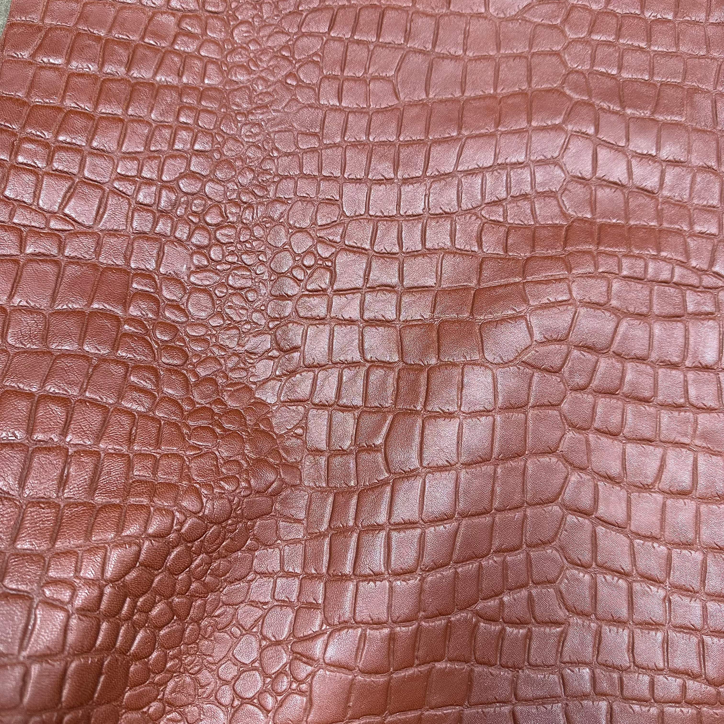Marsh Gator Embossed Lamb - Brick